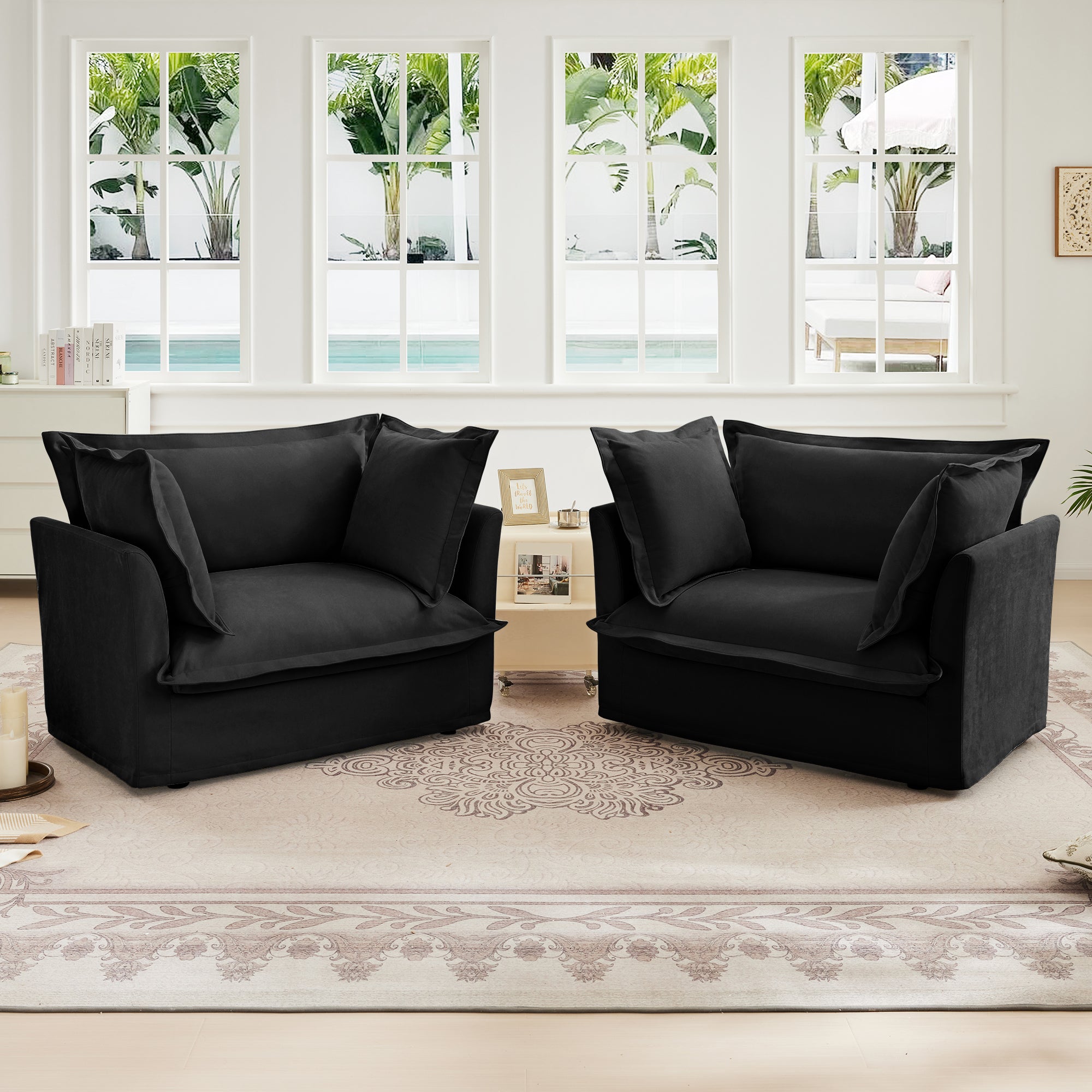 Set of 2 Slipcovered Armchairs