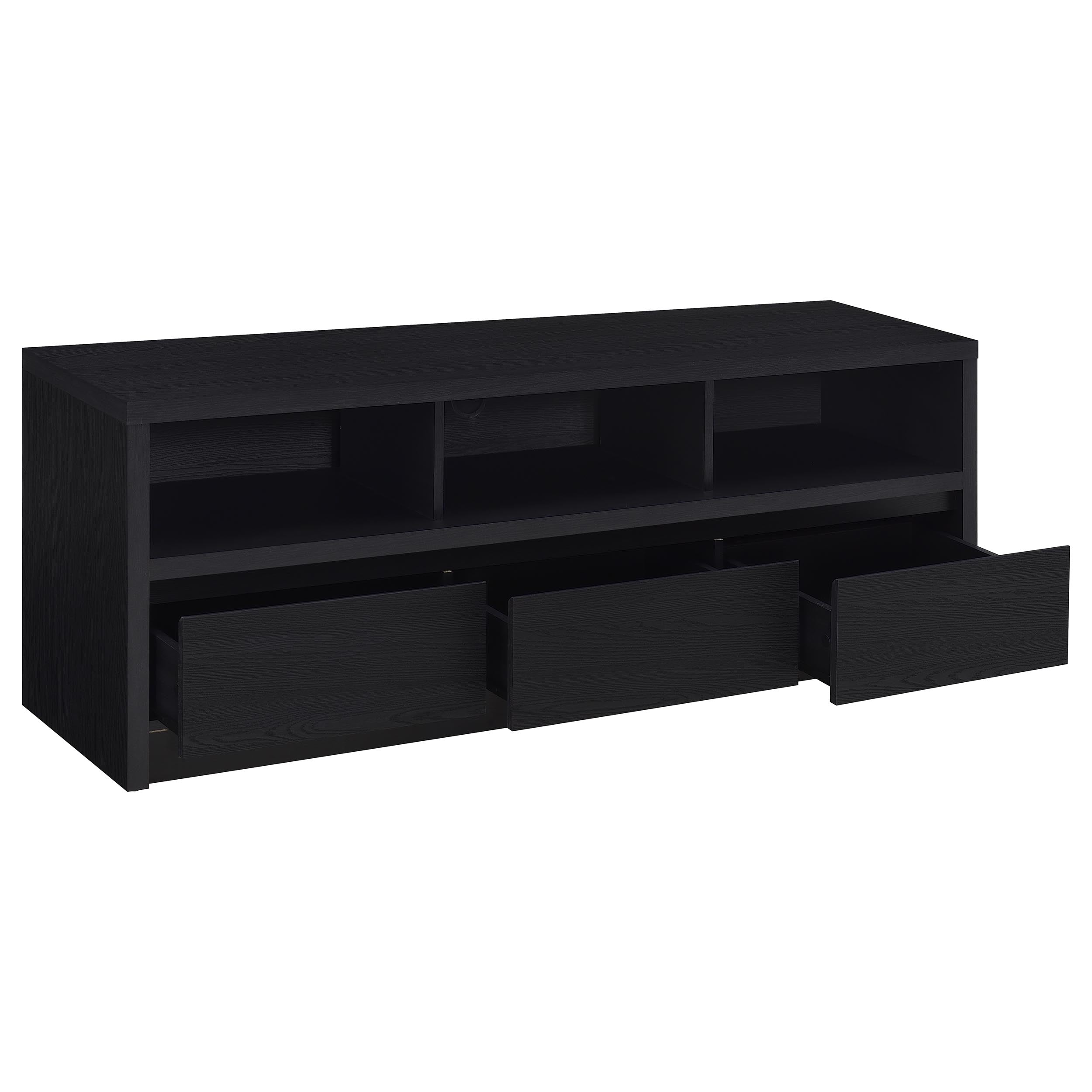 Rutland 59-inch 3-drawer TV Stand Media Console Black-