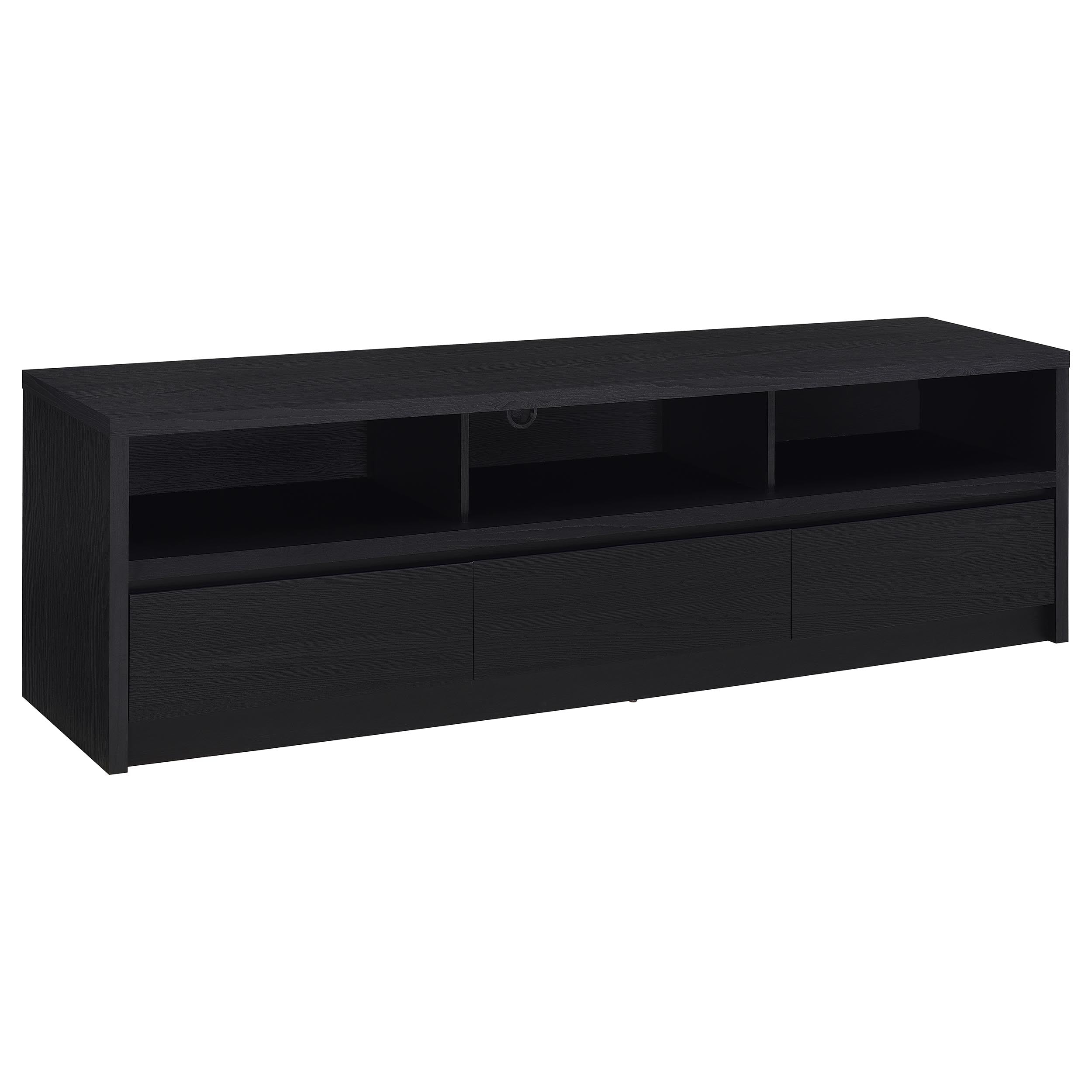 Rutland 78-inch 3-drawer TV Stand Media Console Black-