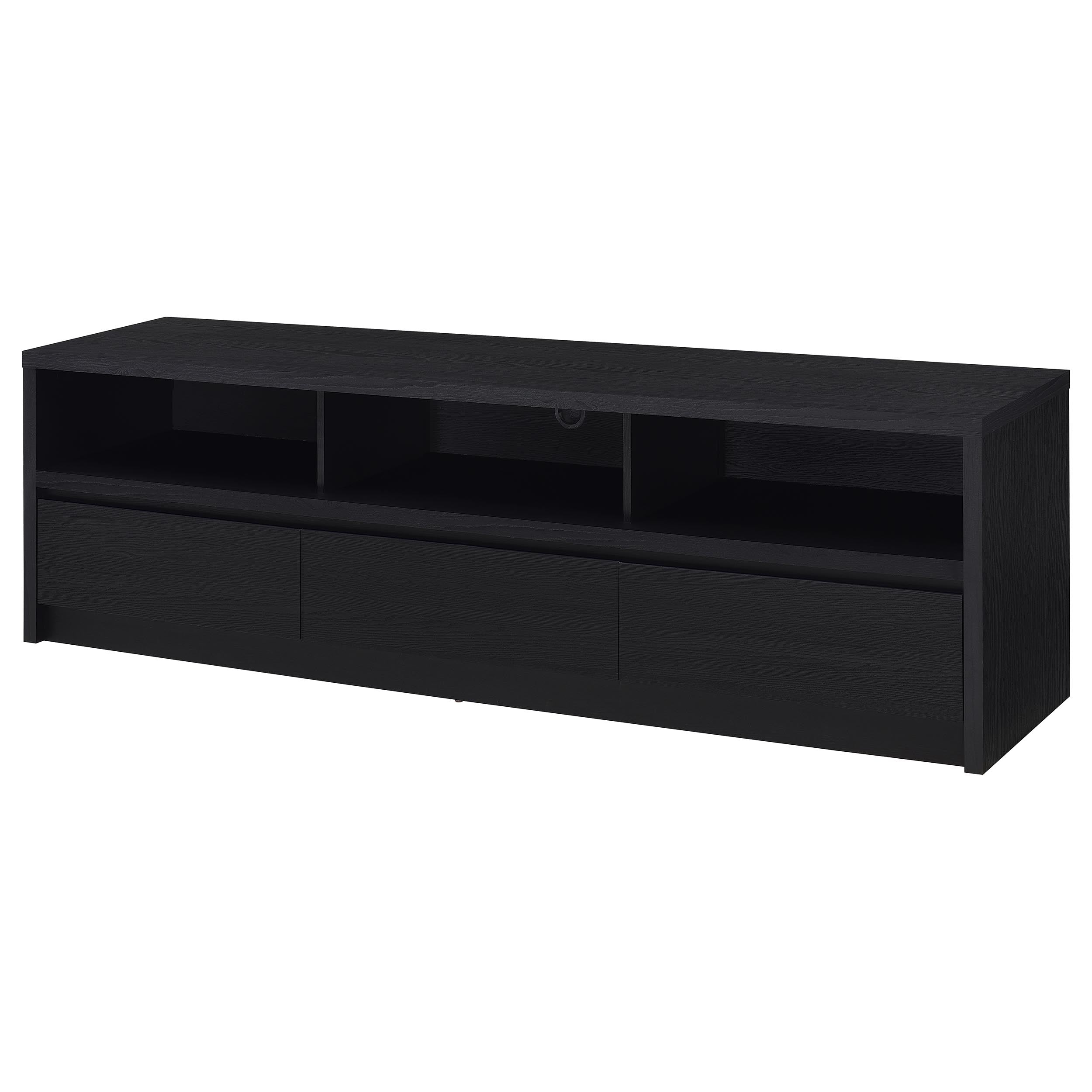 Rutland 78-inch 3-drawer TV Stand Media Console Black-