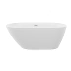 59" Acrylic Freestanding Bathtub Stand Alone Soaker Tub