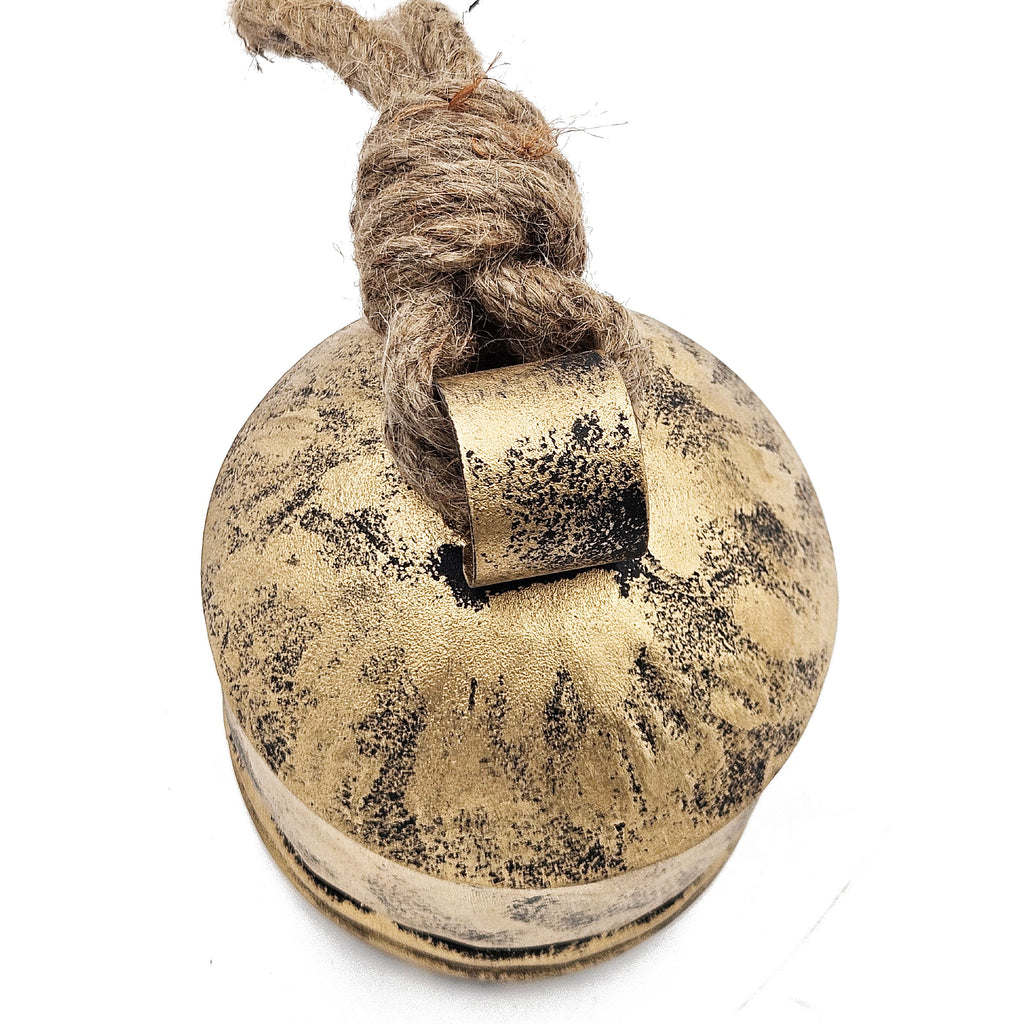 D4.5x6.1" Iron Hanging Bell - Set of 4 Decorative Ornaments
