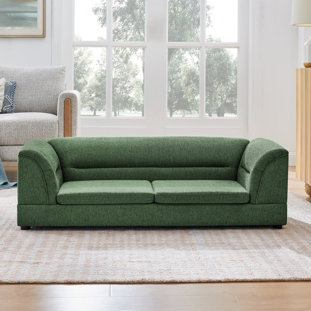 Oversized Pet Sofa, Curved Armrest Rectangular Dog Sofa