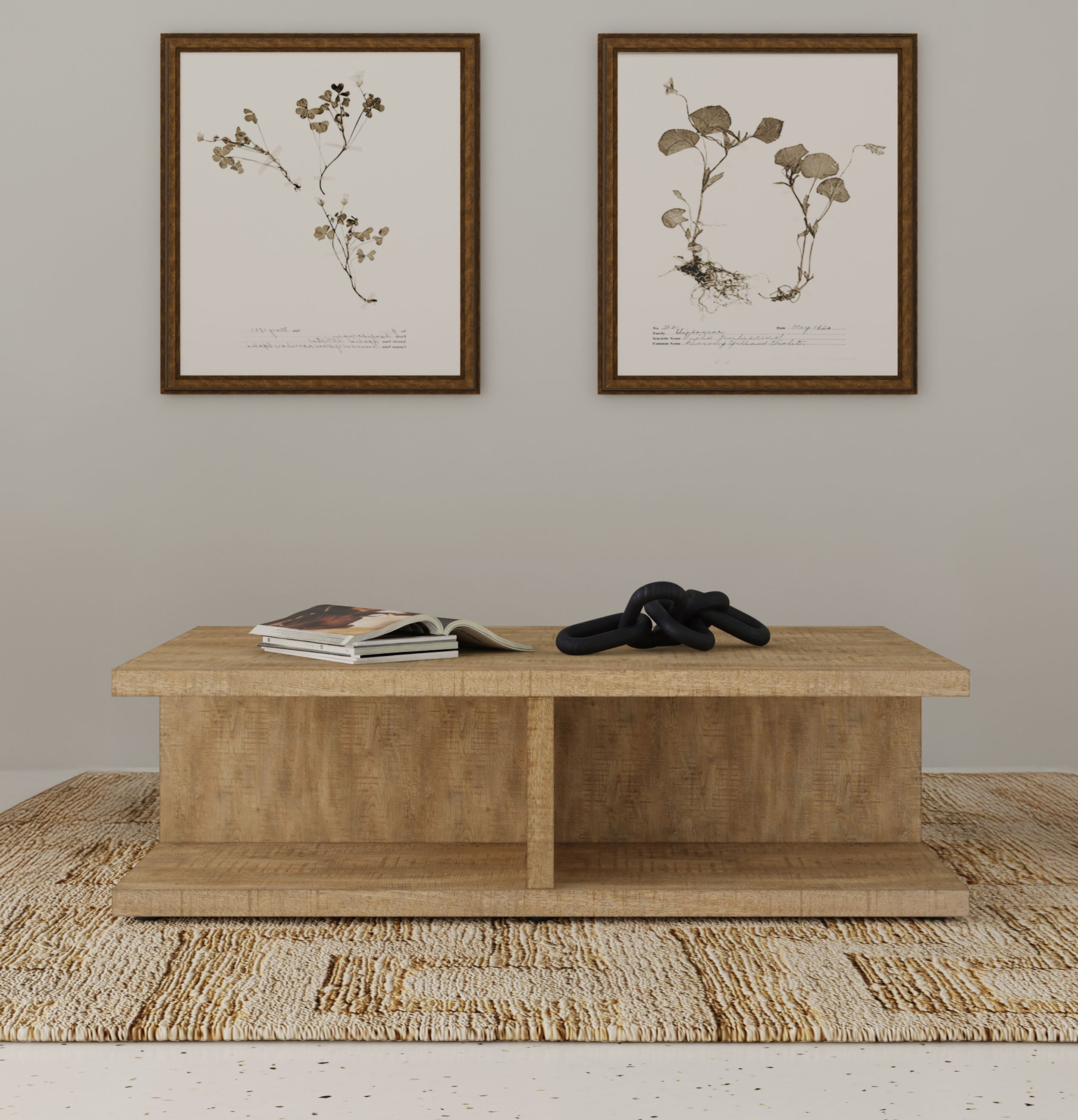 Cortona Square Engineered Wood Cocktail Coffee Table Mango-