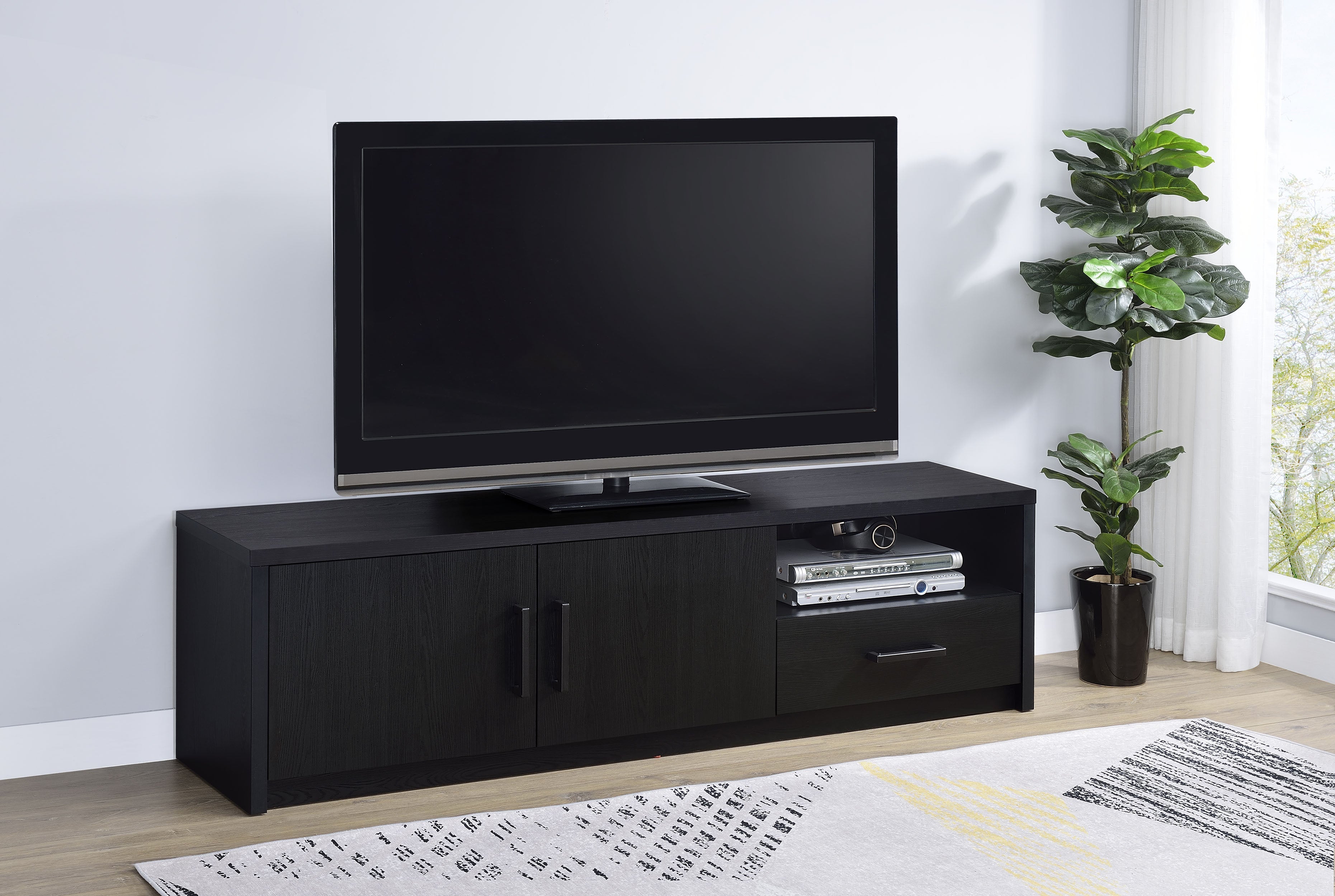 Murray 70-inch 2-door TV Stand Media Console Black-