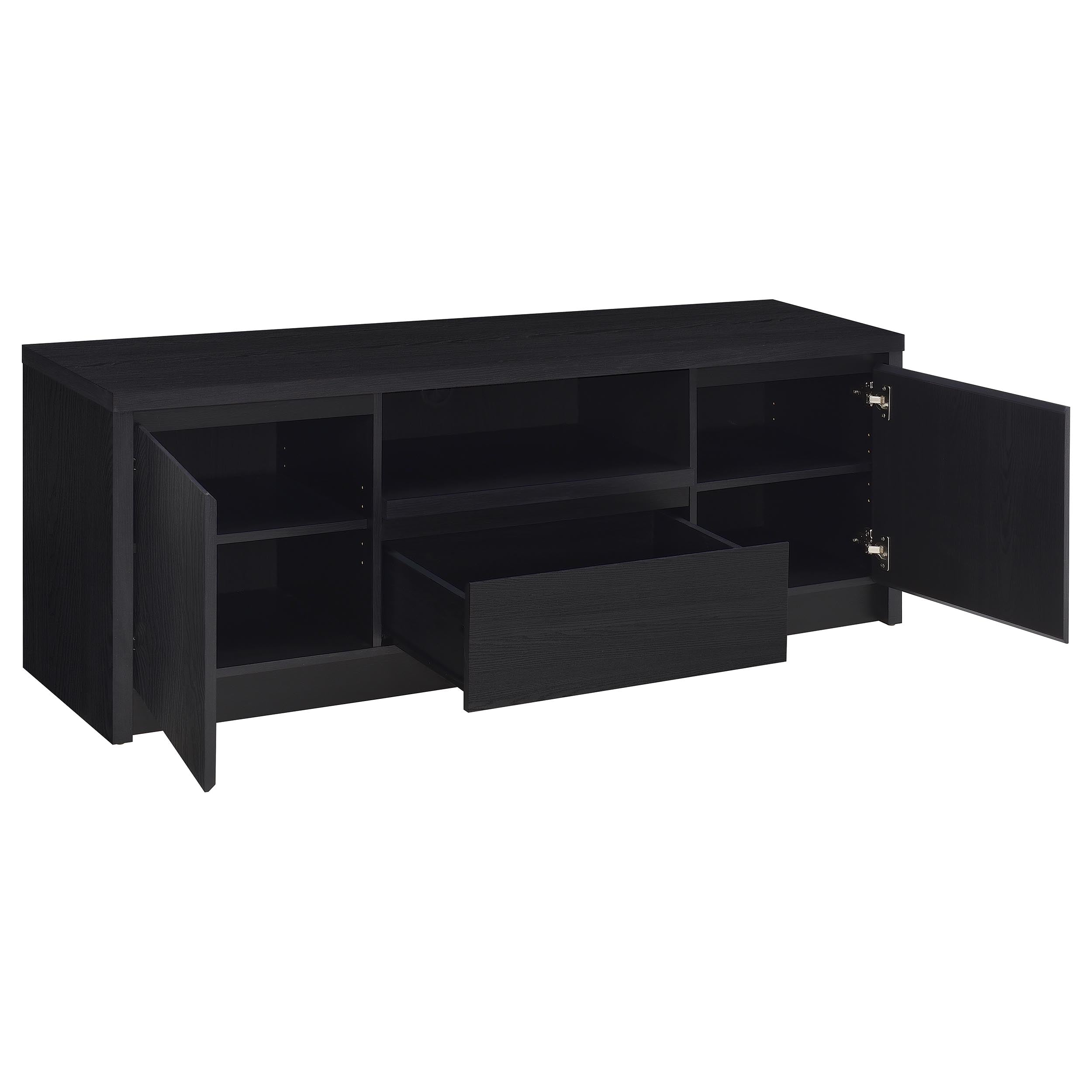 Winfield 60-inch 2-door TV Stand Media Console Black-