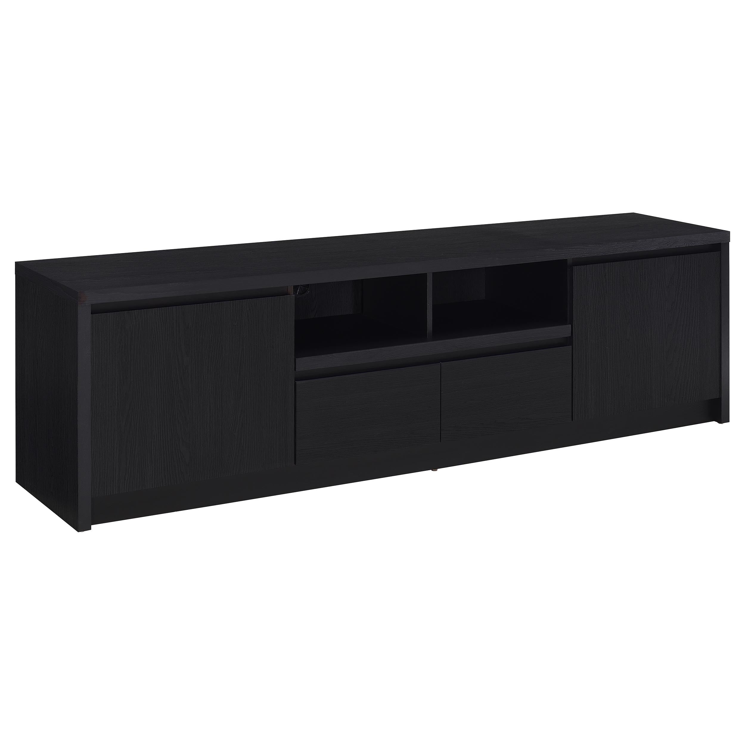 Winfield 78-inch 2-door TV Stand Media Console Black-