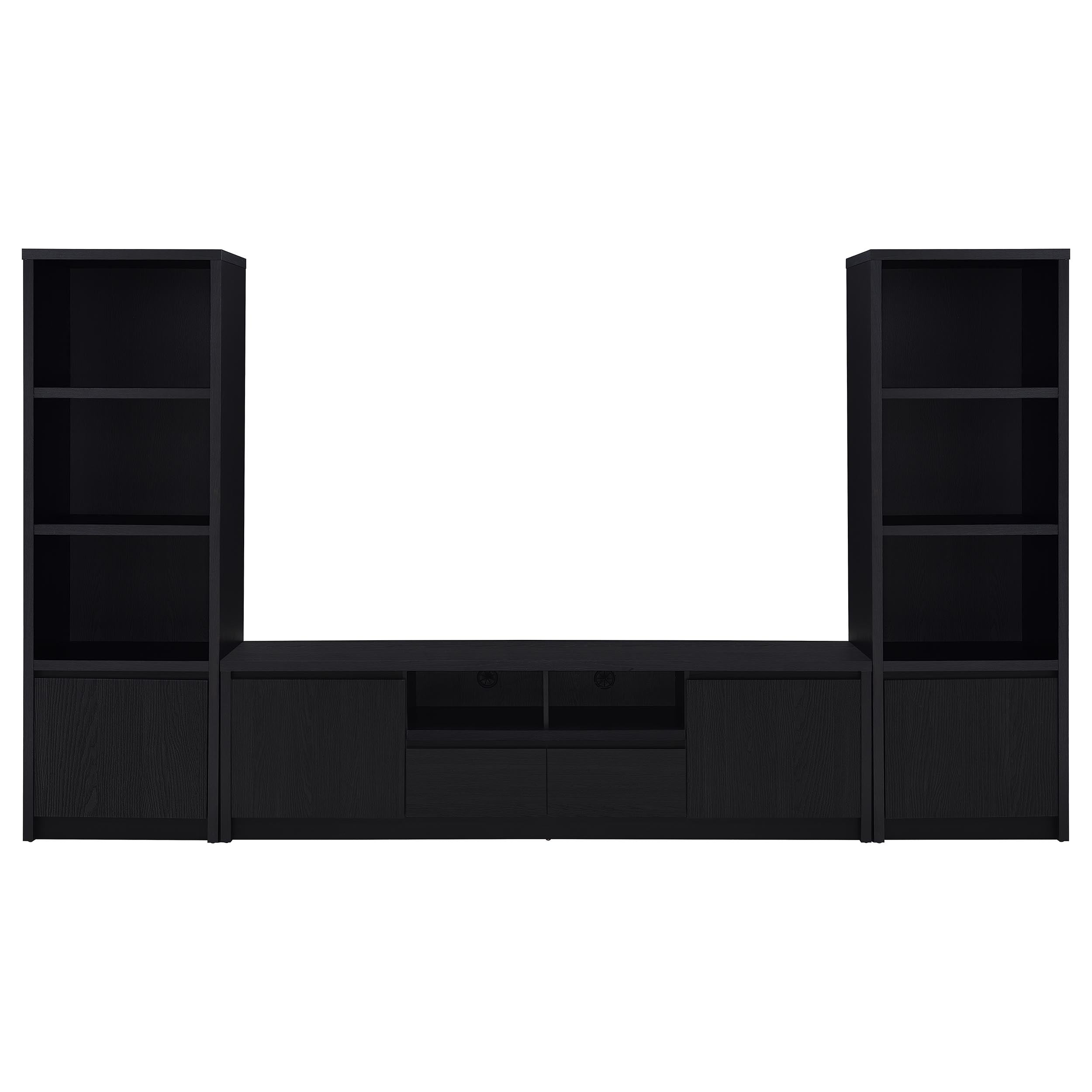 Winfield 78-inch 2-door TV Stand Media Console Black-