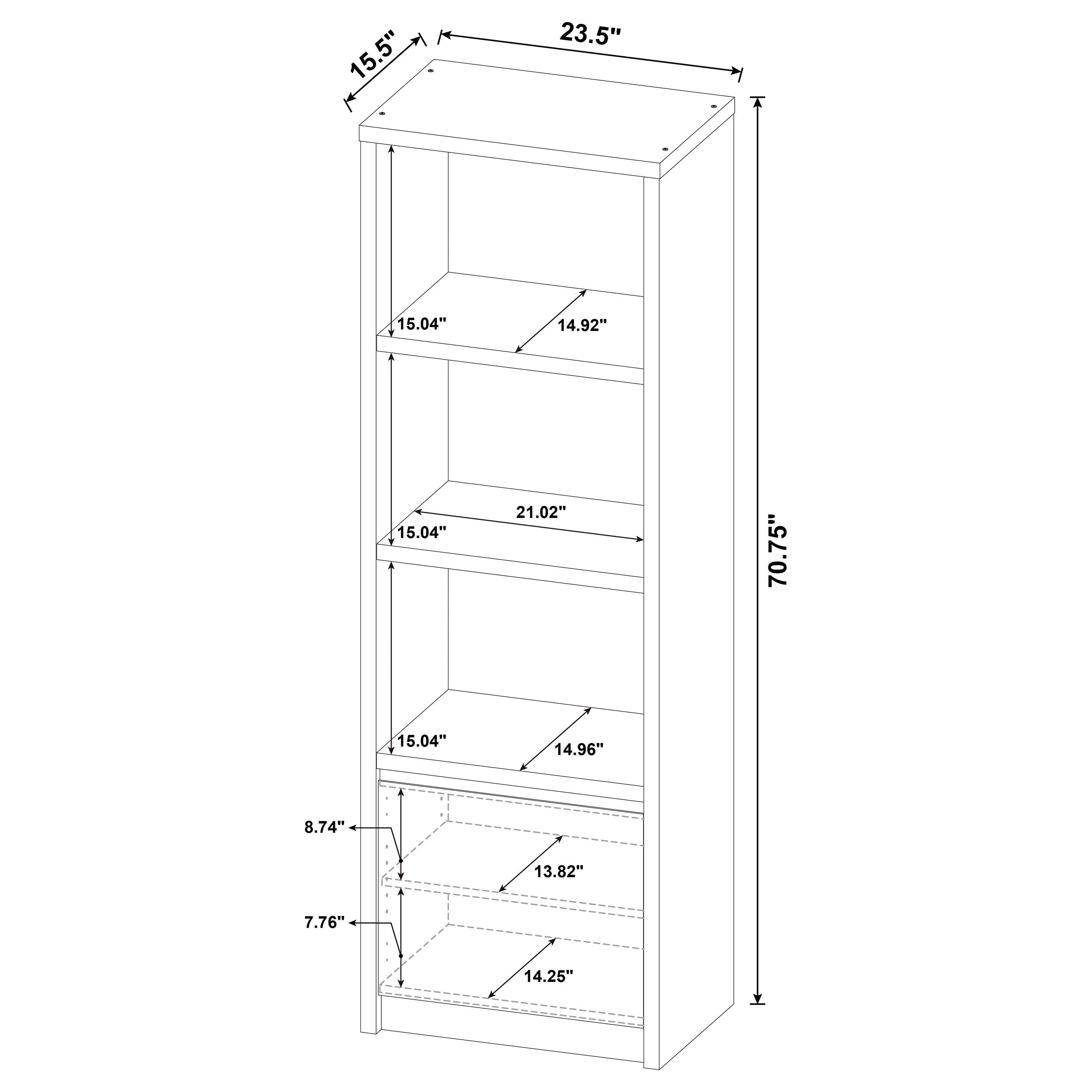 Winfield 3-shelf Media Tower Entertainment Pier Black-