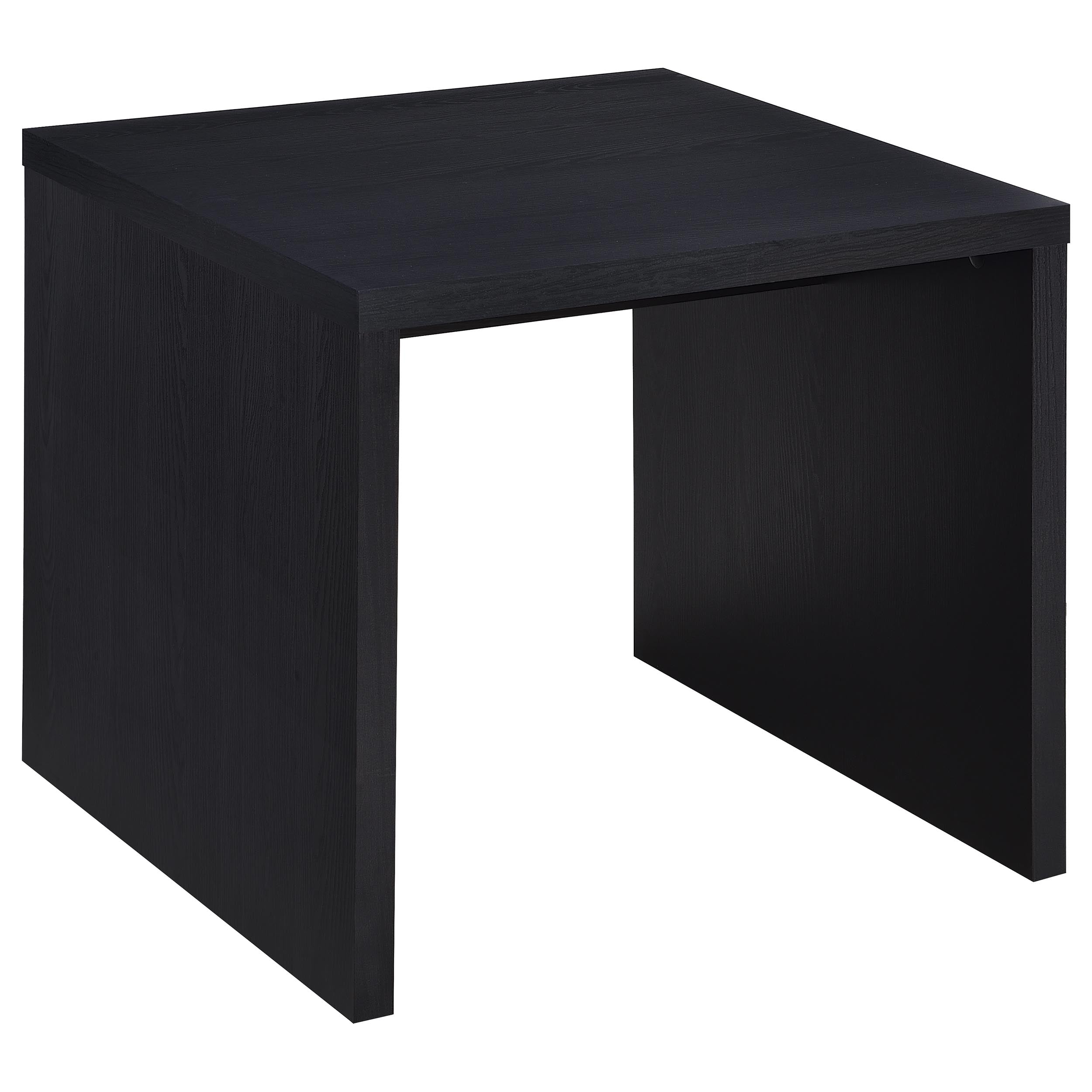 Knapp Engineered Wood Square Side End Table Black-