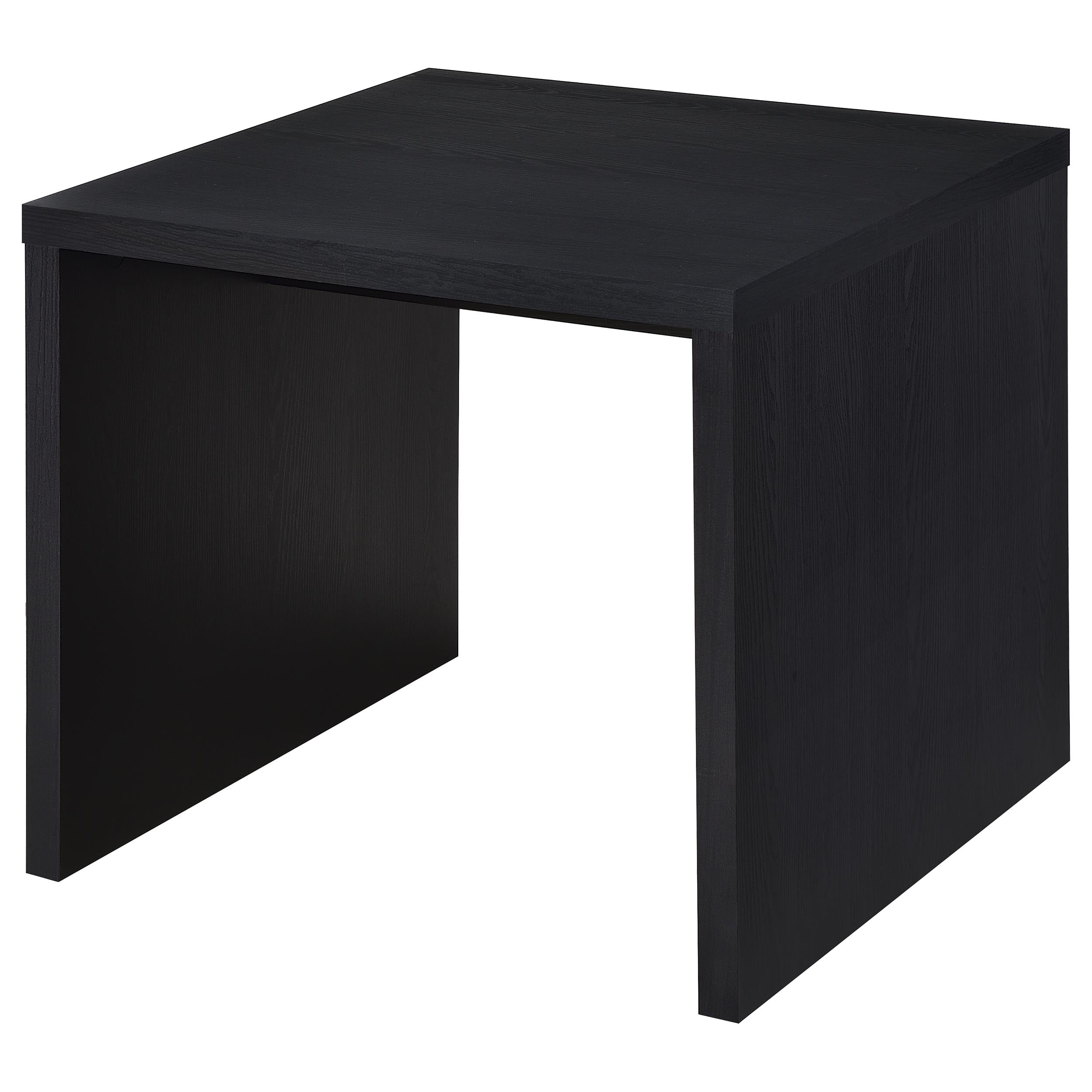 Knapp Engineered Wood Square Side End Table Black-
