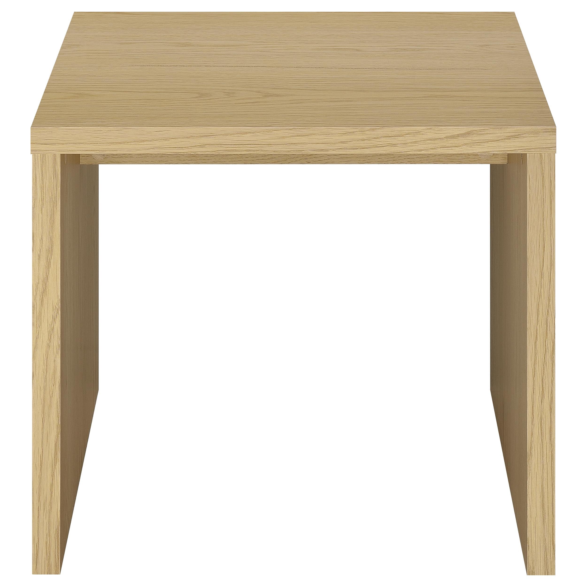 Canoga Engineered Wood Accent Side End Table Light Oak-