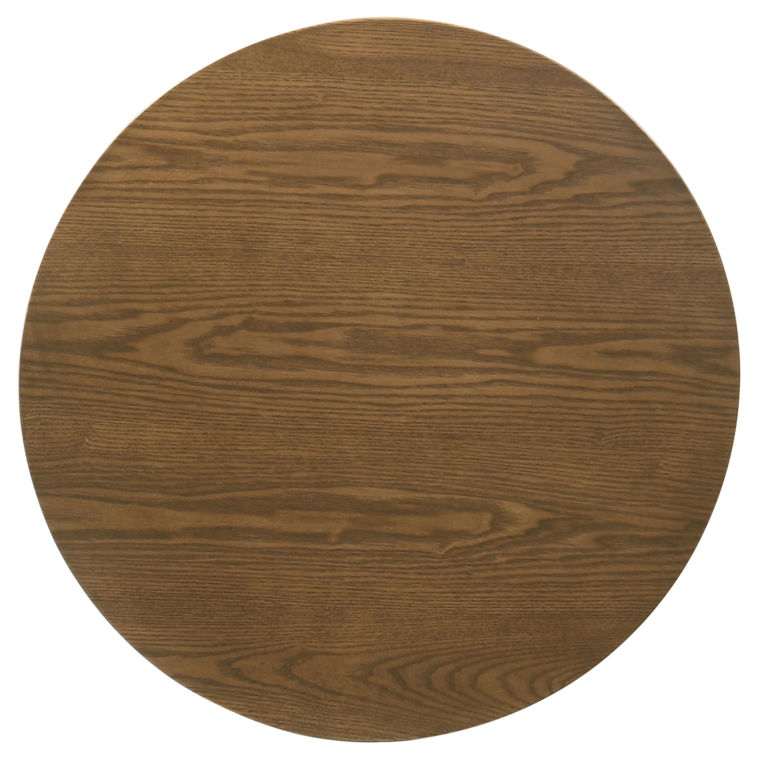 Franklin Round Wood Pedestal Side End Table Dark Brown-