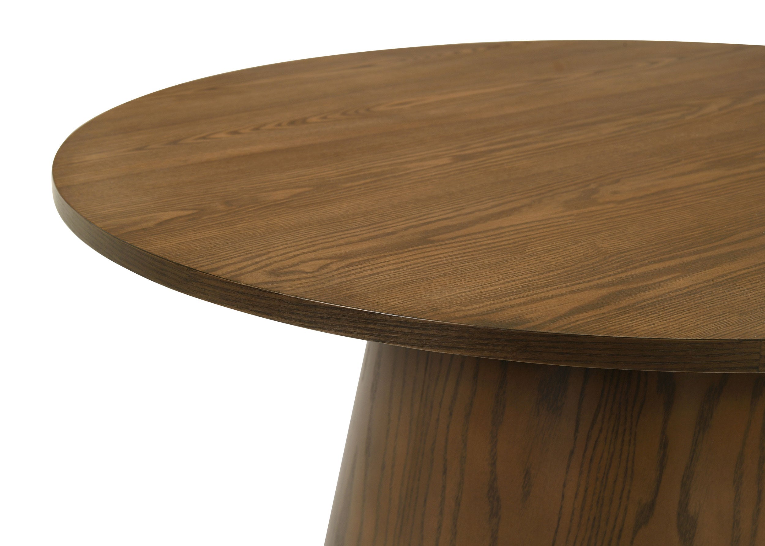 Franklin 36-inch Round Pedestal Coffee Table Dark Brown-