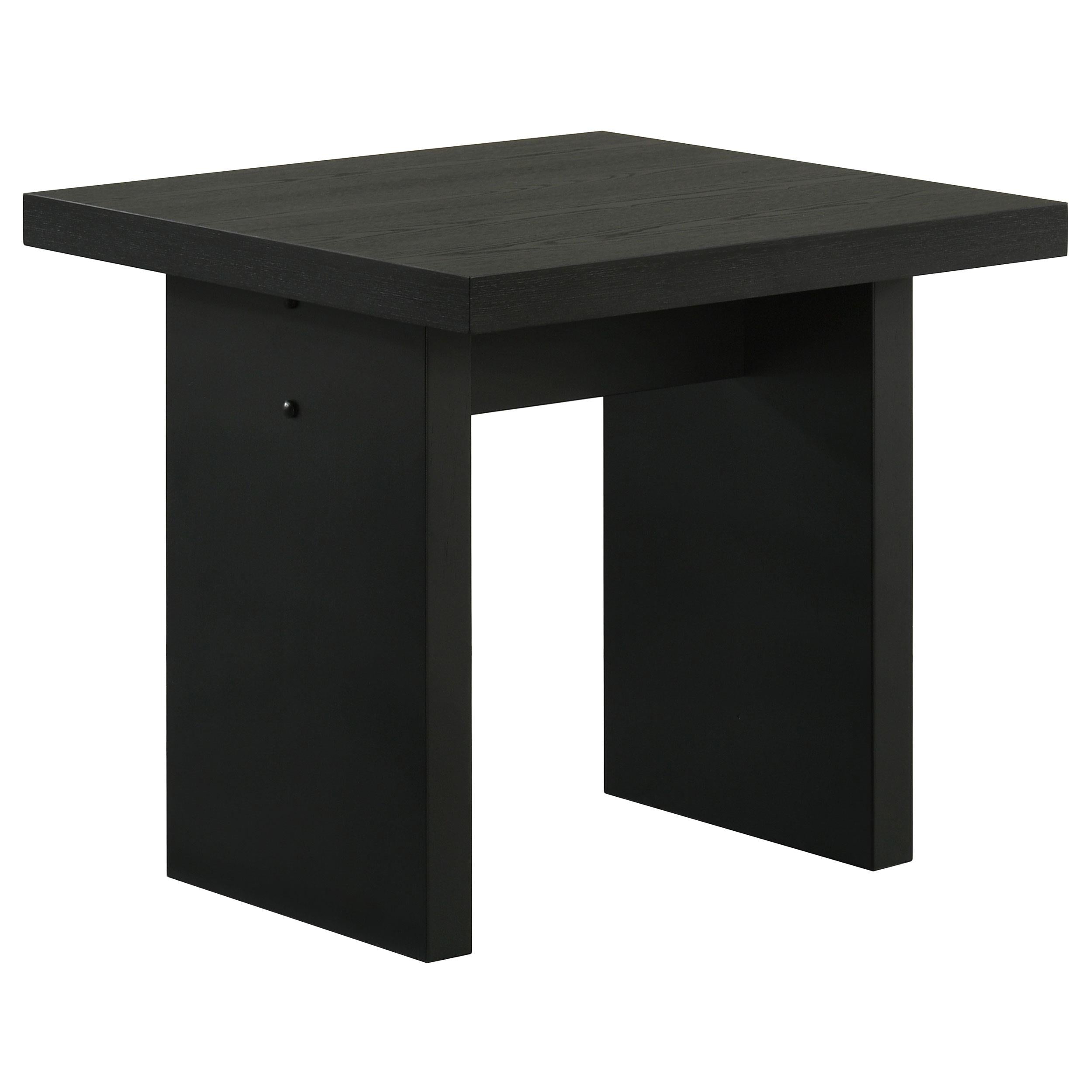 Decker Square Occasional Side End Table Black-