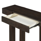 TREXM Rustic Minimalist Console Table with Hidden Drawer