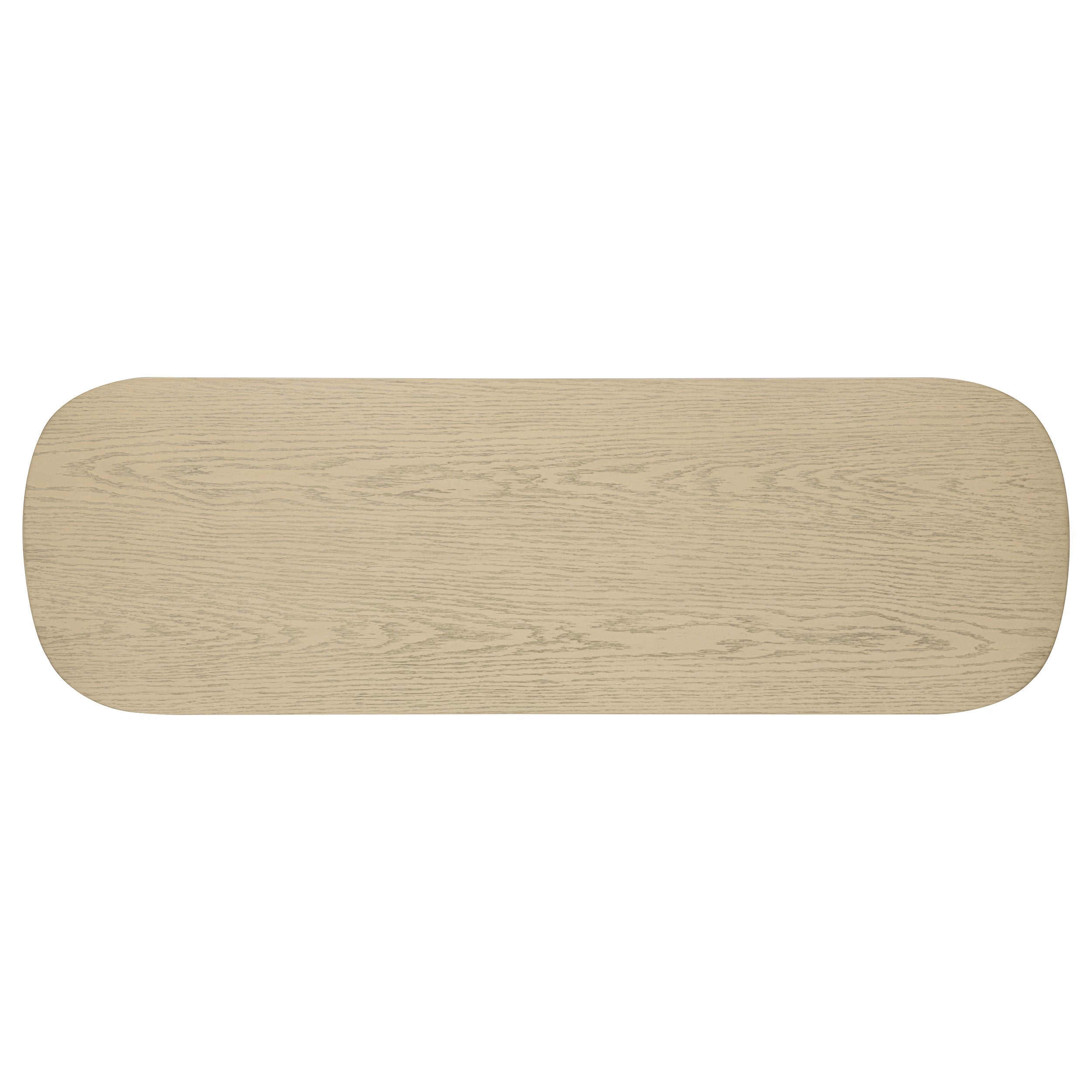 Kailani Coastal Sofa Console Table with Shelf Beige Oak-