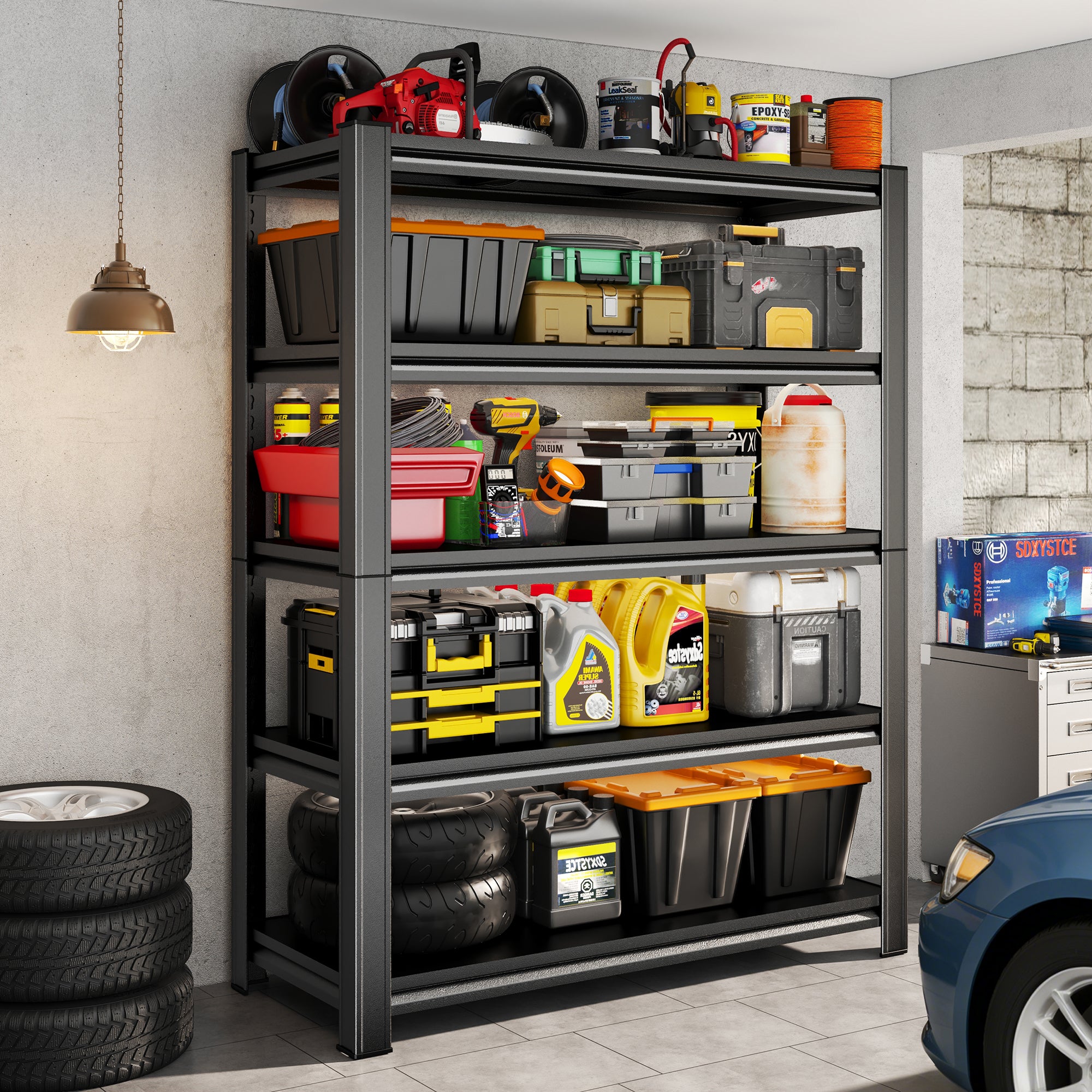 5-Tier Adjustable Storage Shelves for Garage