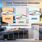 19.7" RGB Flush Mount Ceiling Fan with Light