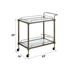 Aditya Mirrored & Antique Kitchen Cart