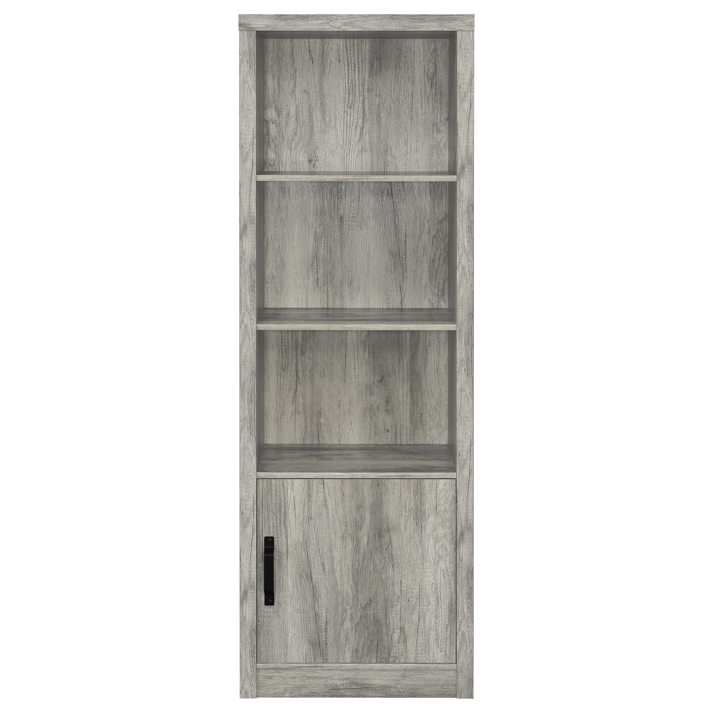 Burke 4-shelf Engineered Wood Media Tower Grey Driftwood-