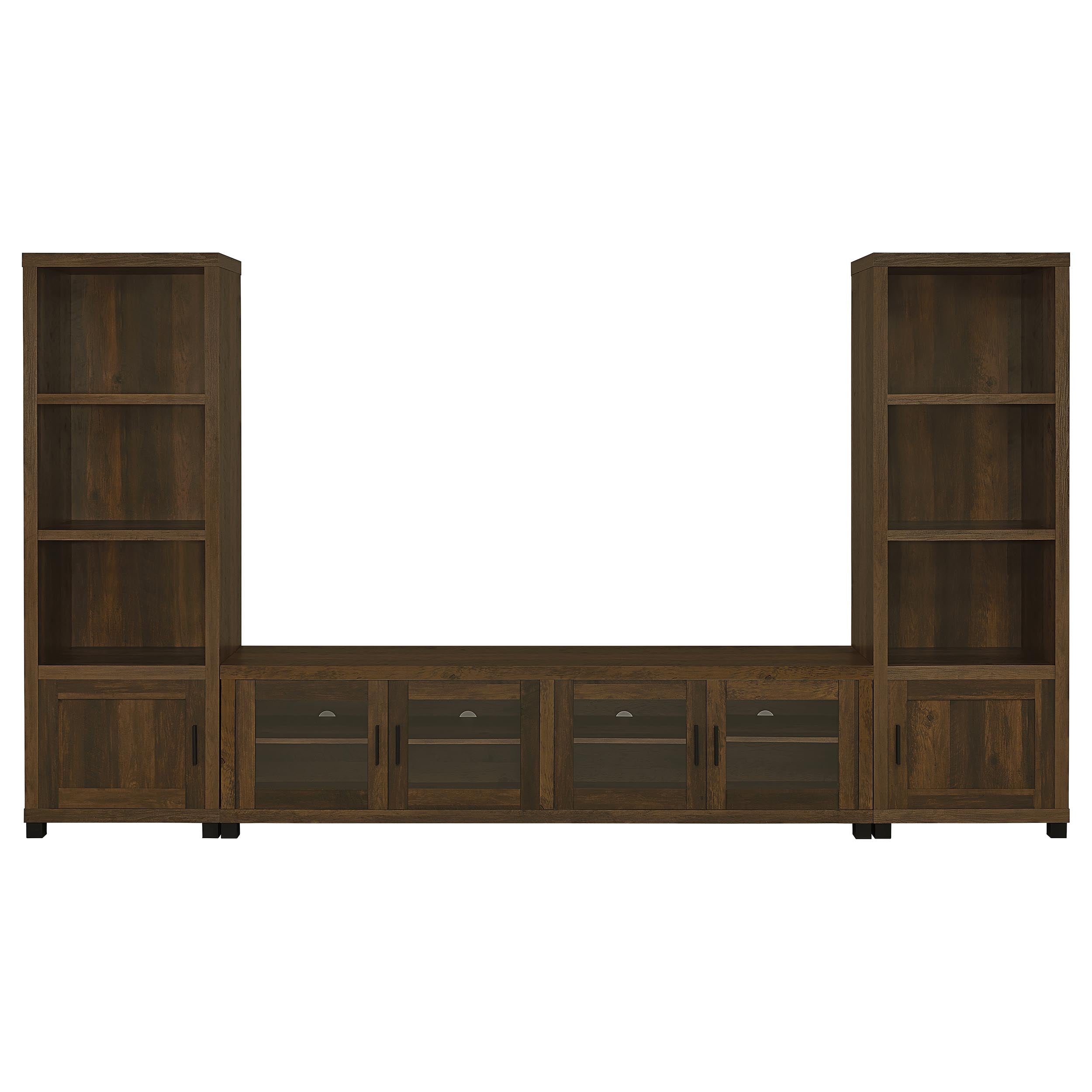 Sachin 3-shelf Engineered Wood Media Tower Dark Pine-