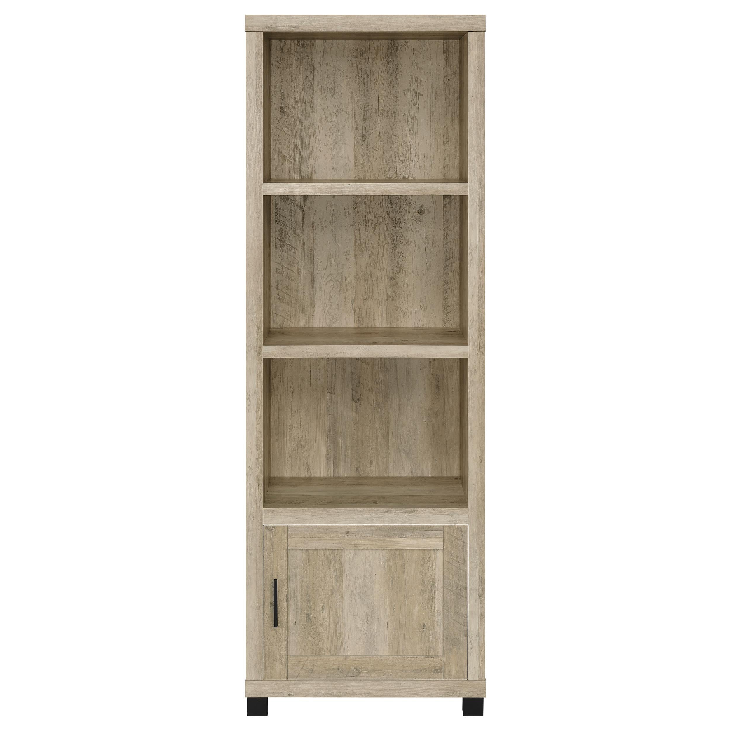 Sachin 3-shelf Engineered Wood Media Tower Distressed Pine-