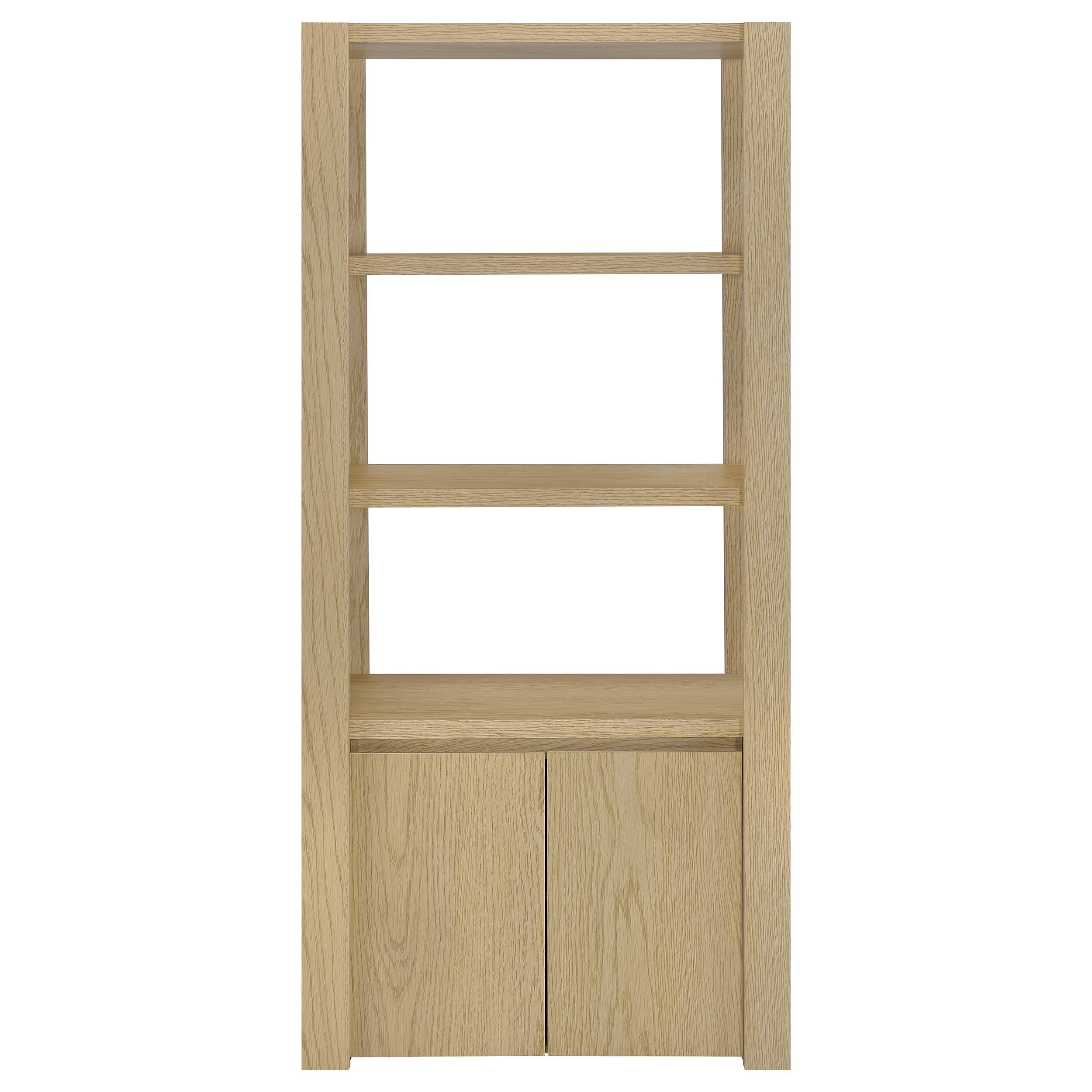 Laurelton 3-shelf Media Tower Tall Pier Cabinet Light Oak-