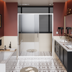 60-in W x 72-in H Single Sliding Shower Door
