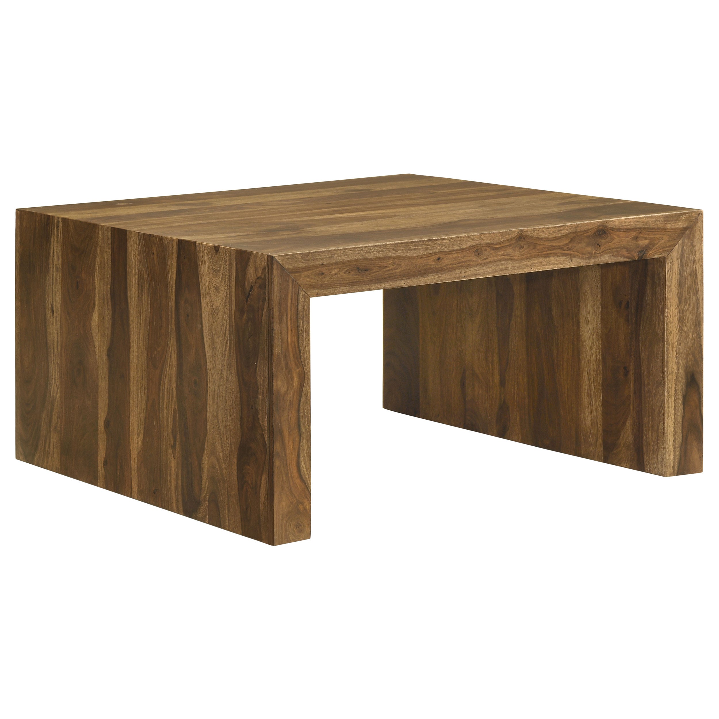 Odilia Square Solid Wood Coffee Table Auburn-