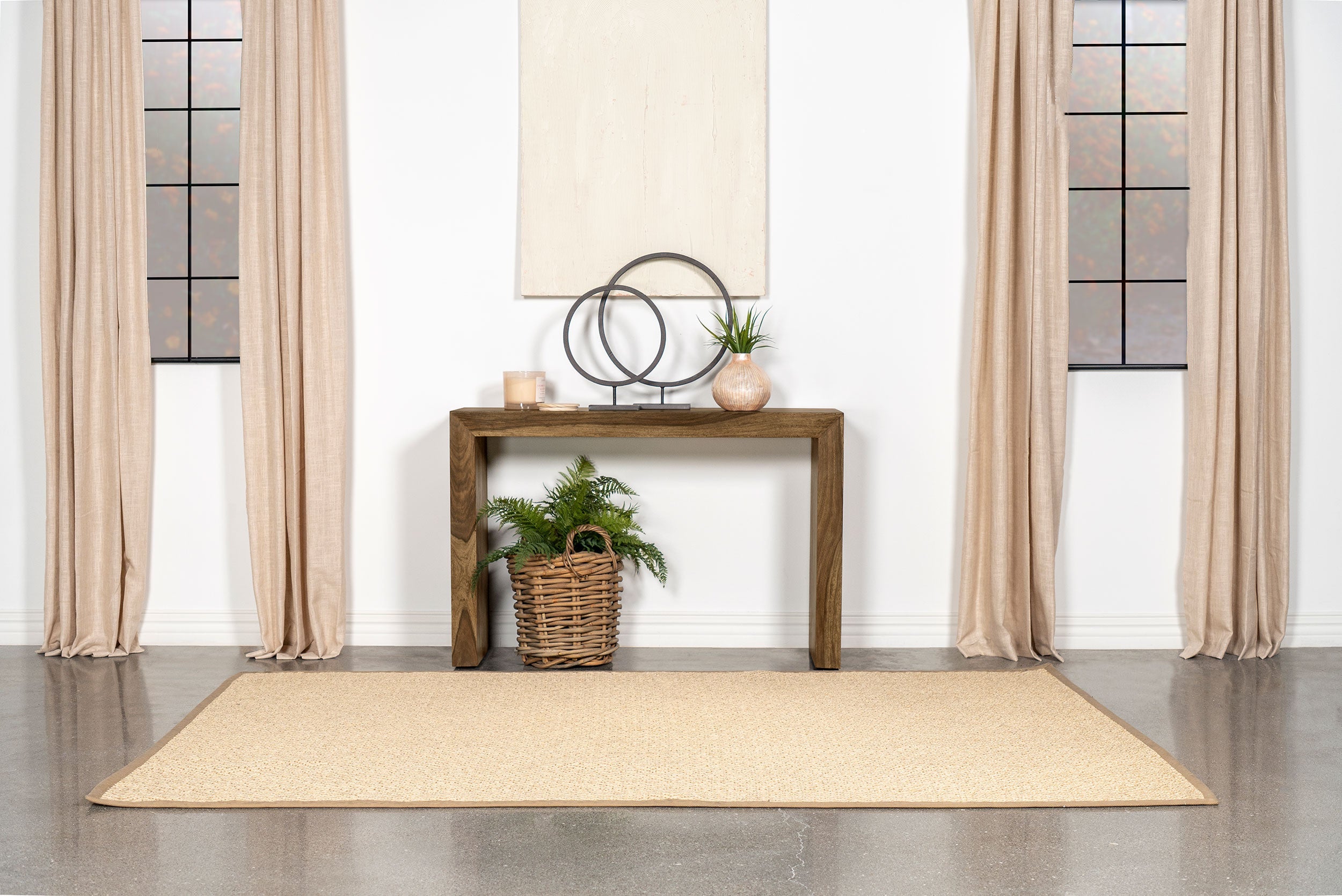 Odilia Rectangular Solid Wood Entryway Console Table Auburn-