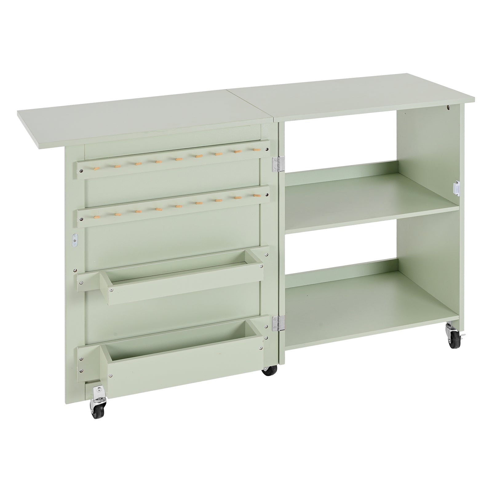 Folding Sewing Table - Multipurpose Craft Station with Storage