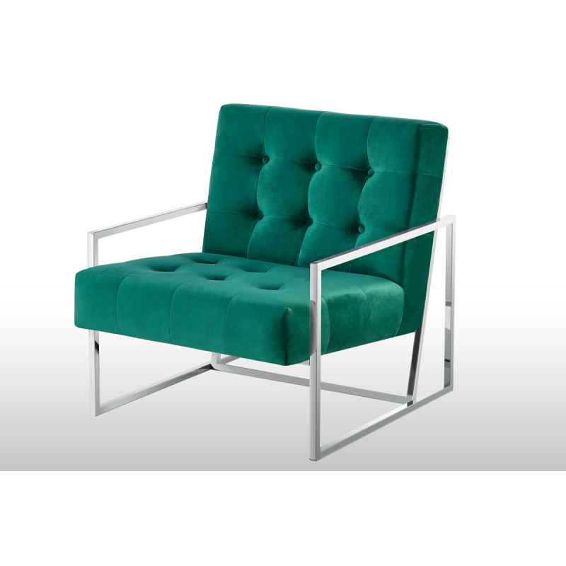 Living Room Accent Chair with Plush Velvet