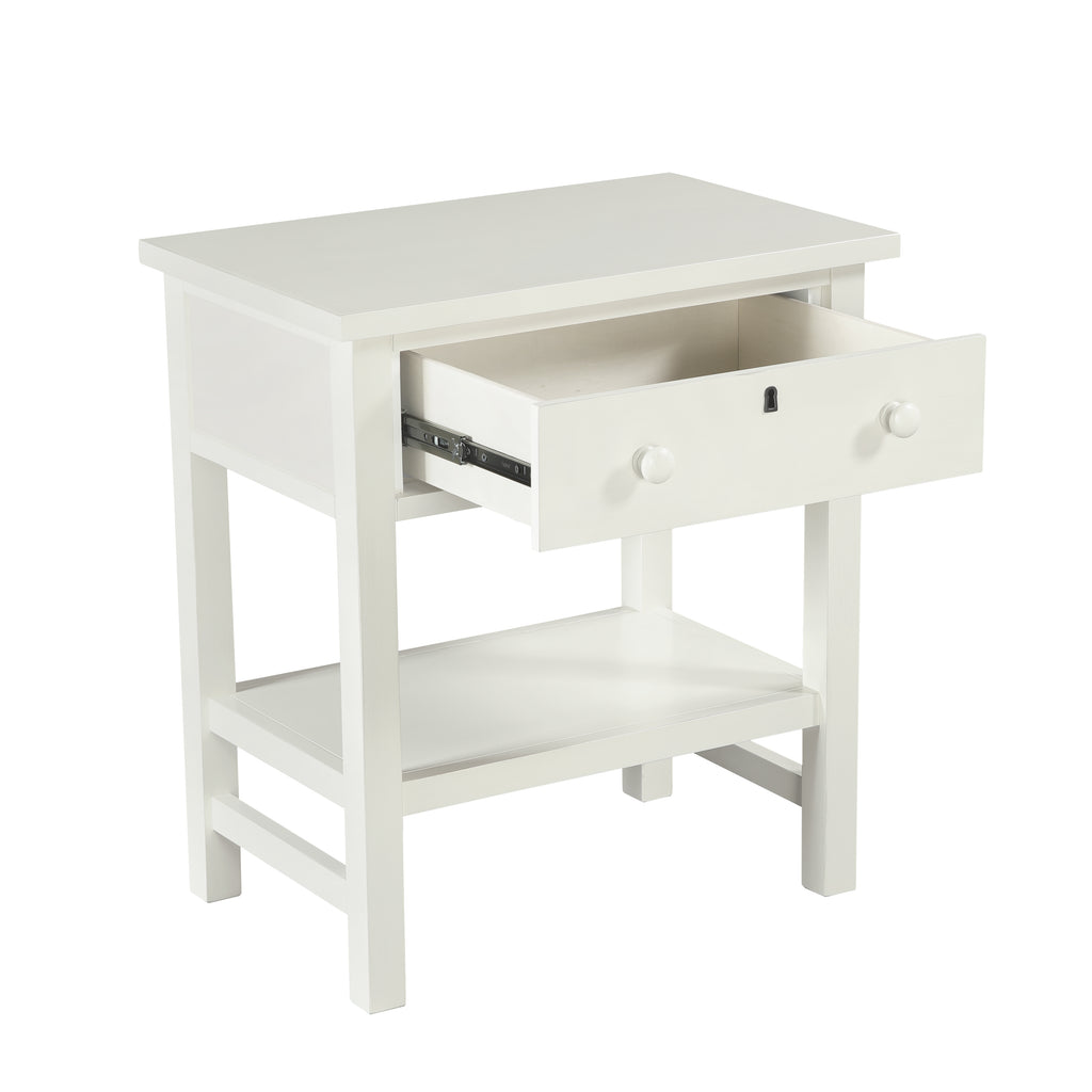 Finley 1-Drawer Storage Nightstand - Antique
