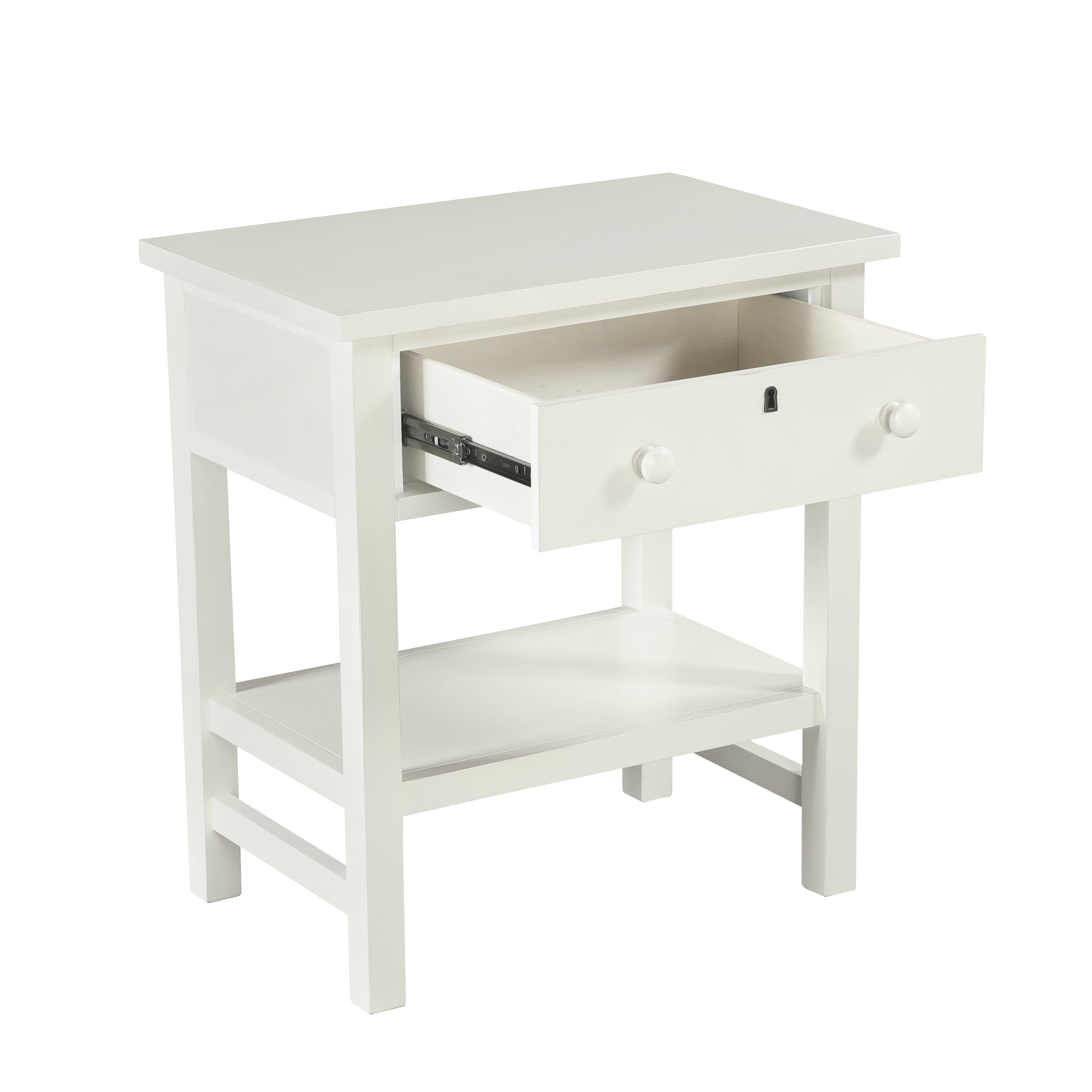 Finley 1-Drawer Storage Nightstand - Antique