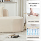 110.2'' Ivory Curved Sectional Sofa