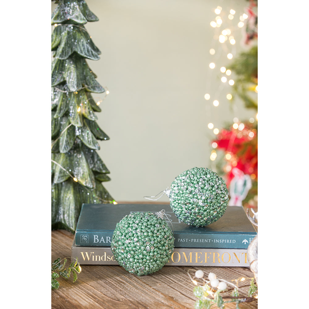 D3.9" Christmas Ball Ornaments - Set of 6