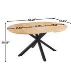 Extendable Table with Metal Legs