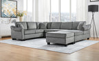 Sectional Sofa 111.8" U-Shaped Chenille Upholstered Couch