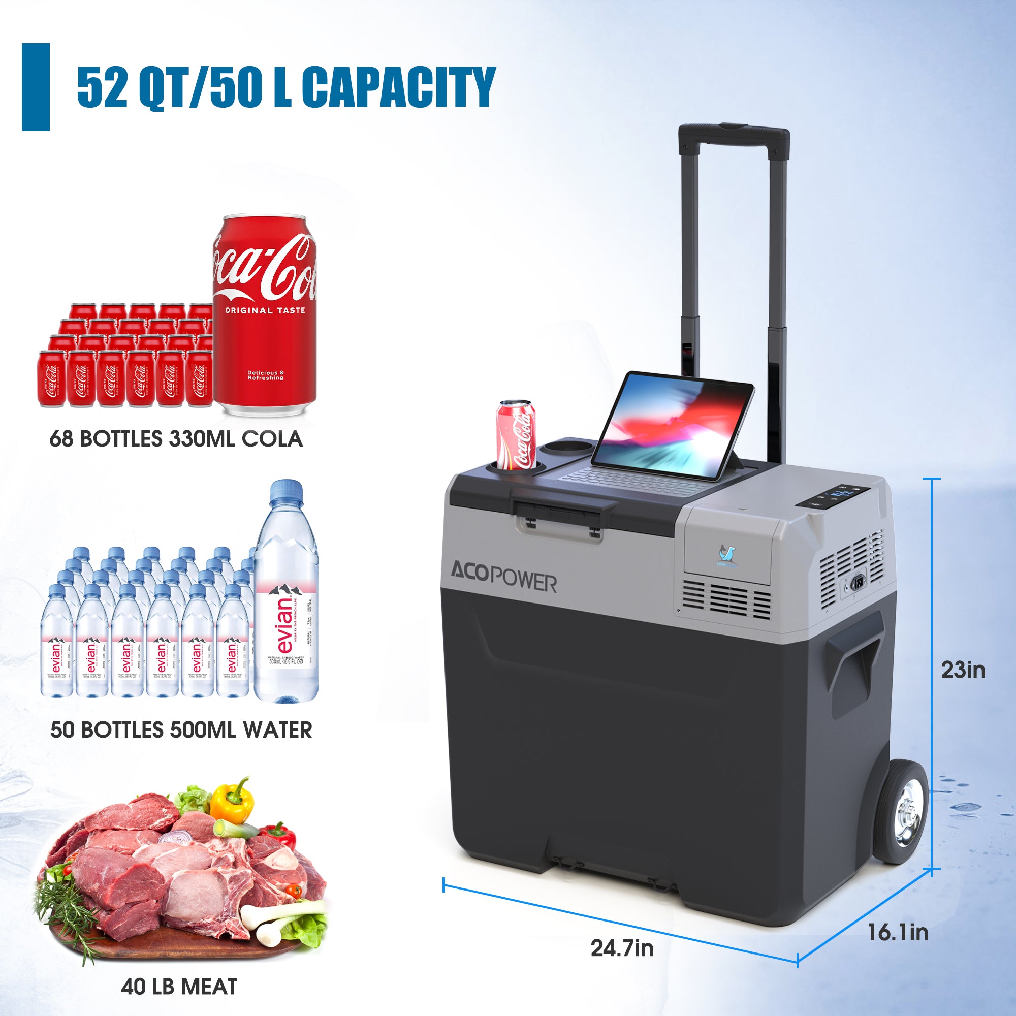 52Qt Car Freezer Portable Refrigerator
