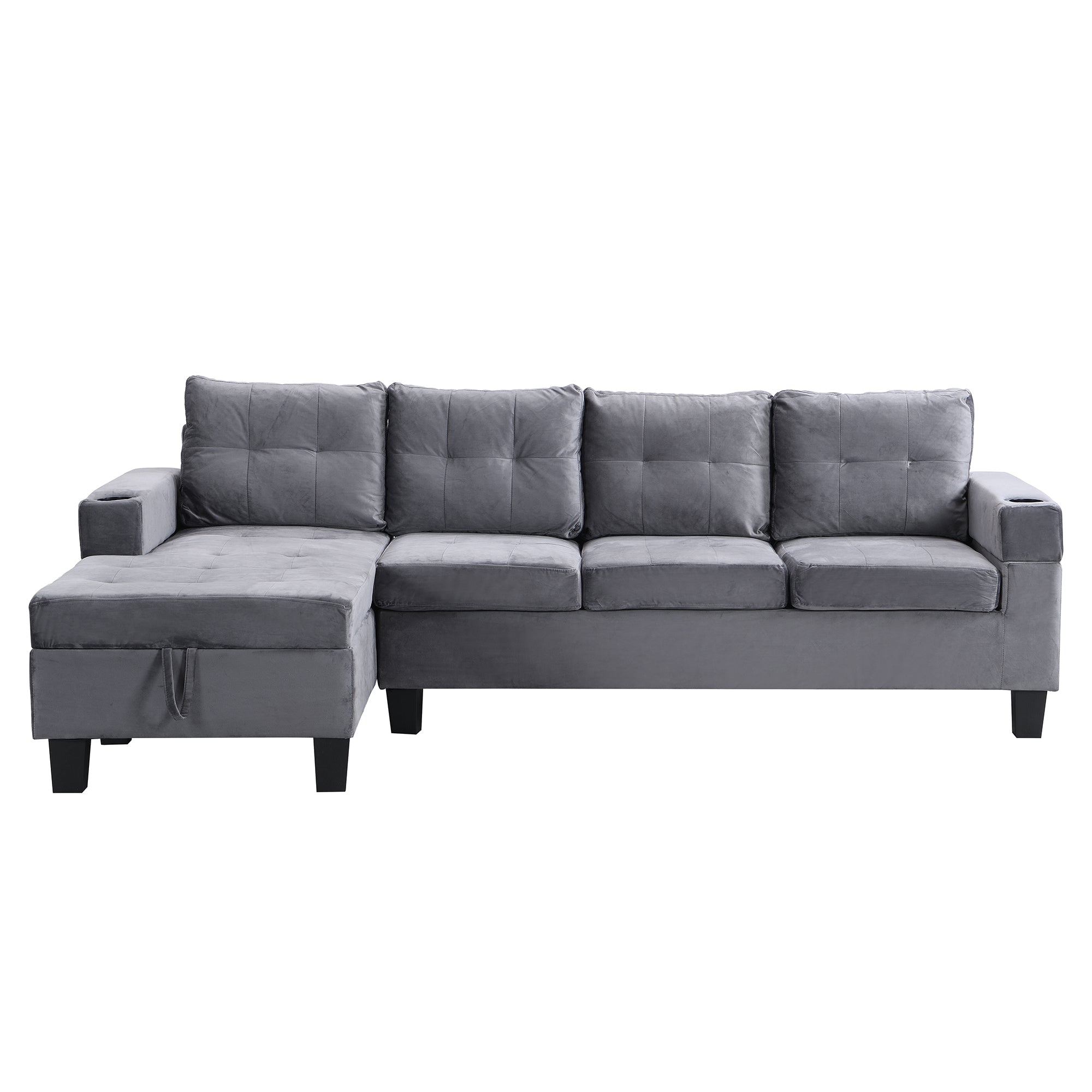 Modern Sectional Sofa Set with L Shape Chaise Lounge