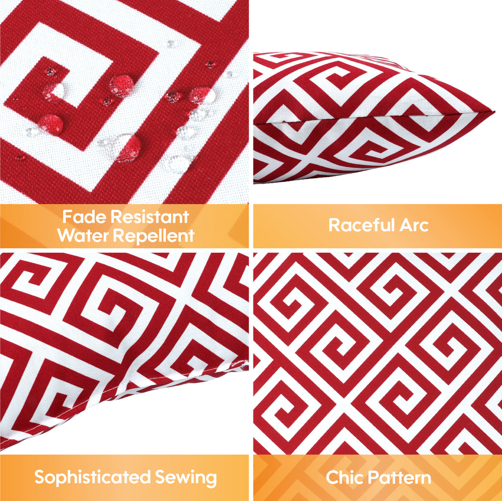 2 Pack Outdoor Throw Pillows, Waterproof & Fade-Resistant