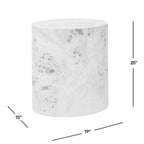 Nebula 20" Accent Oval Pillar Side Table