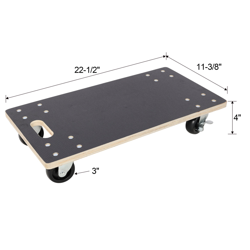 Furniture Moving Wooden Dolly with 4 PP Wheels (2 Pack)