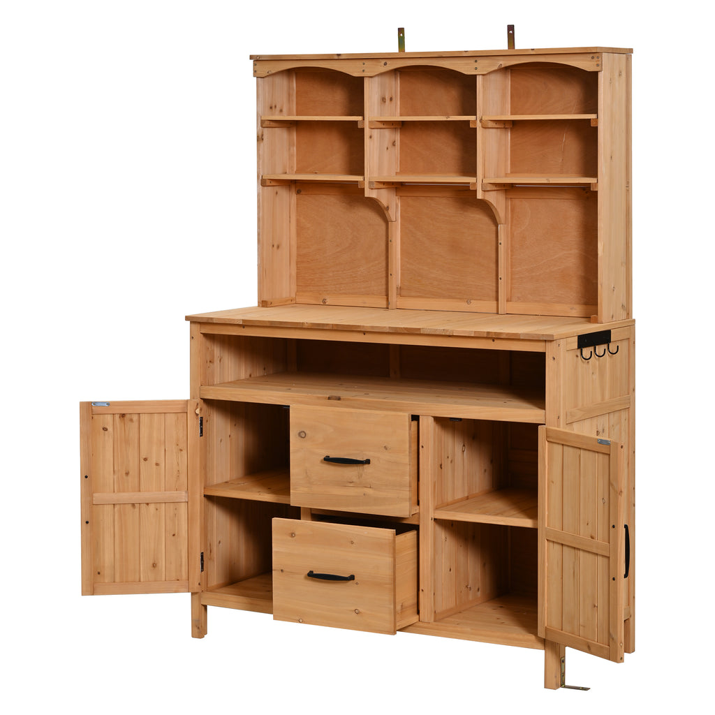 TOPMAX Large Fir Wood Potting Bench