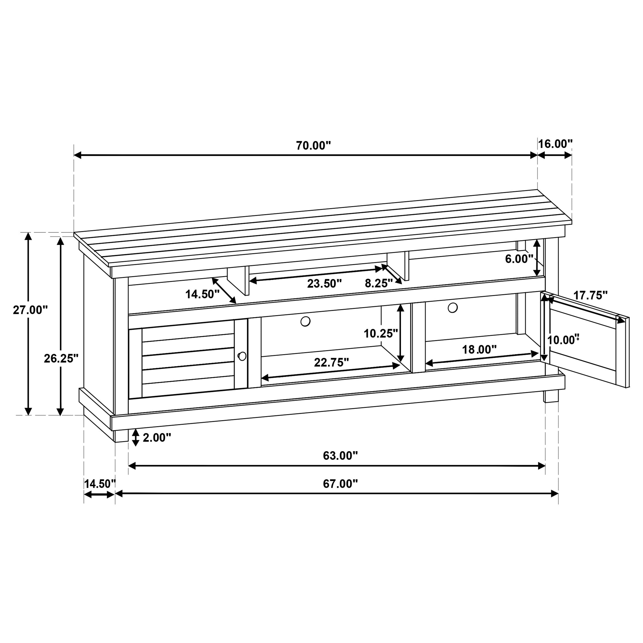 Payne 70-inch TV Stand Media Console Java-