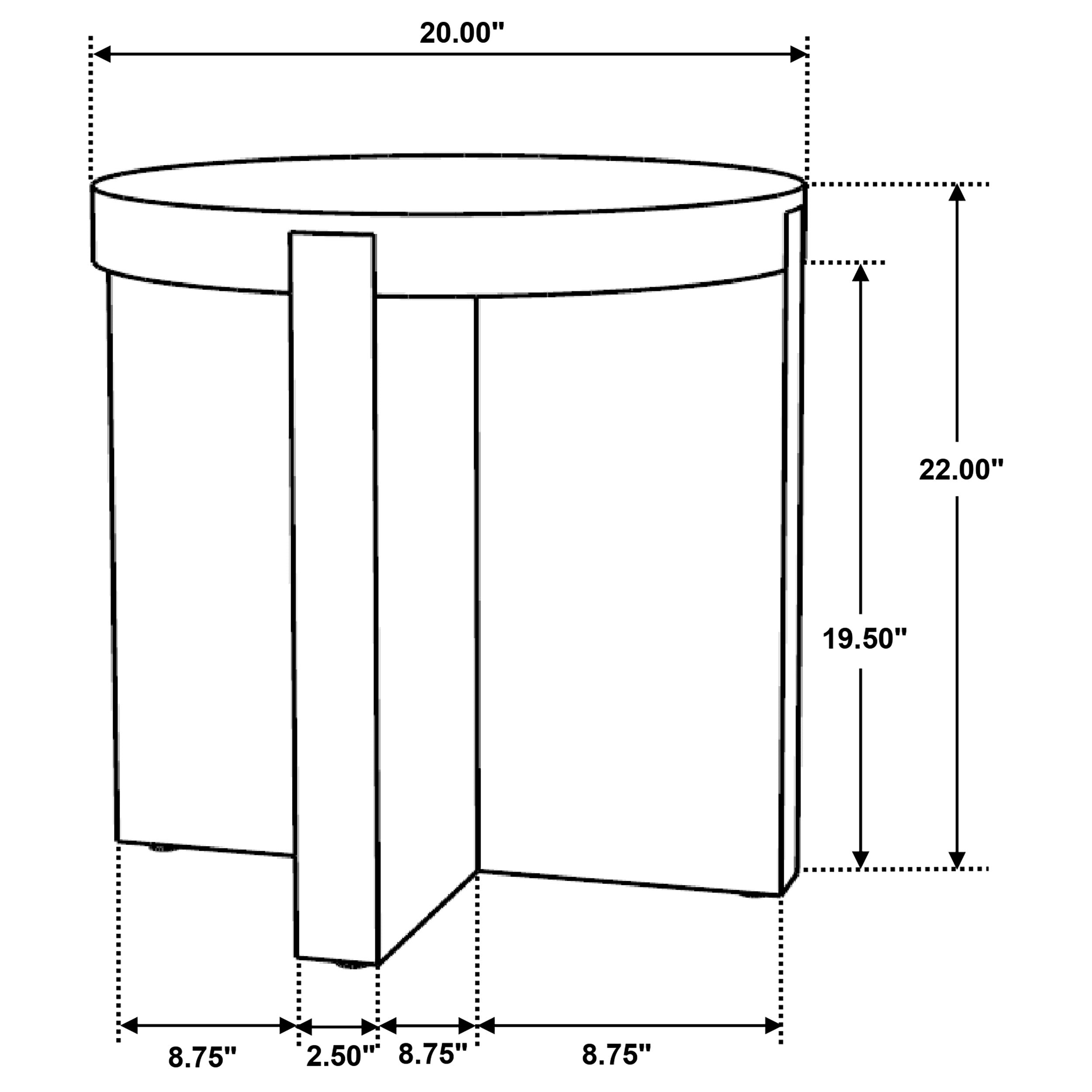 Kinkaid Round Solid Mango Wood End Table Brown-