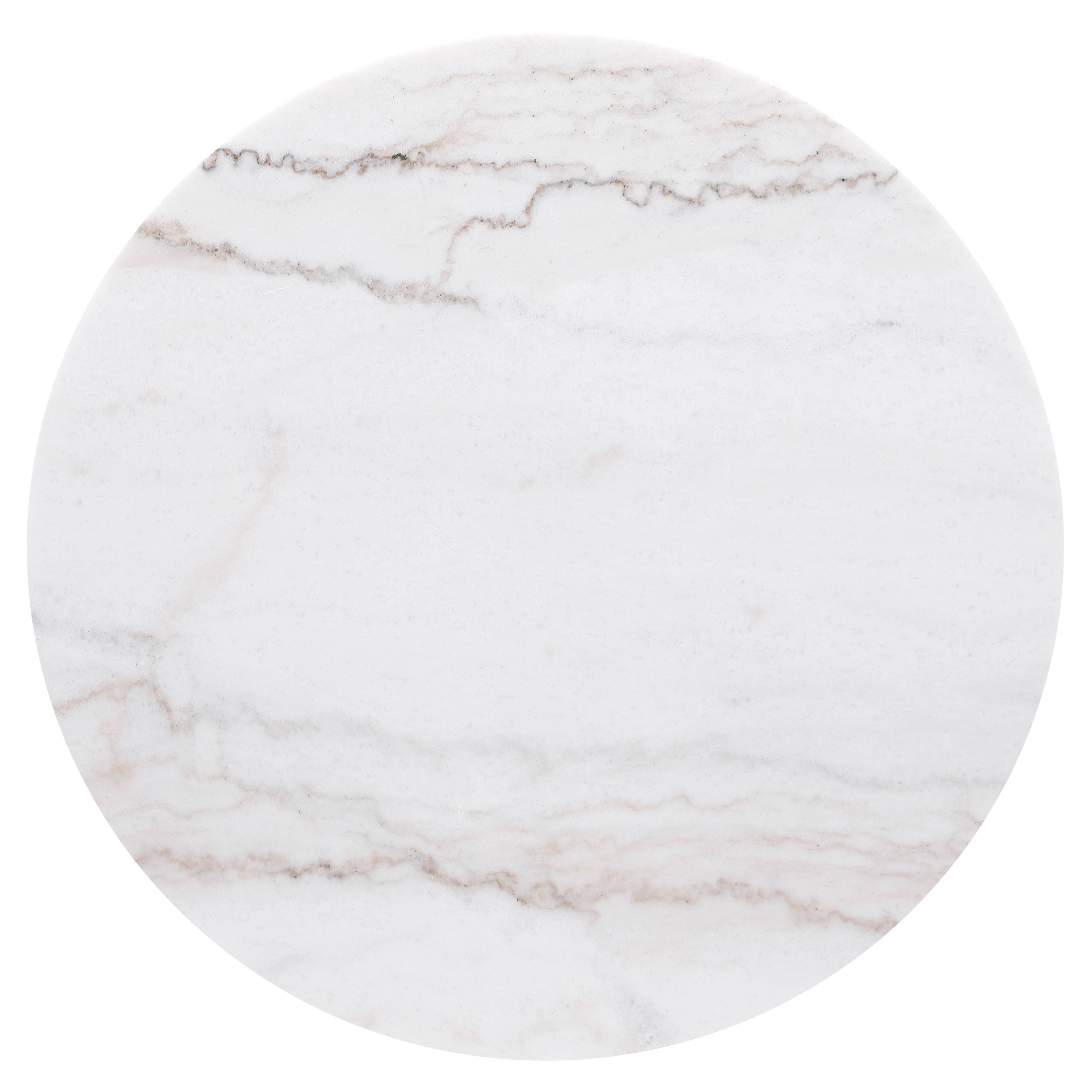 Jason Round White Marble Top Side End Table Charcoal-