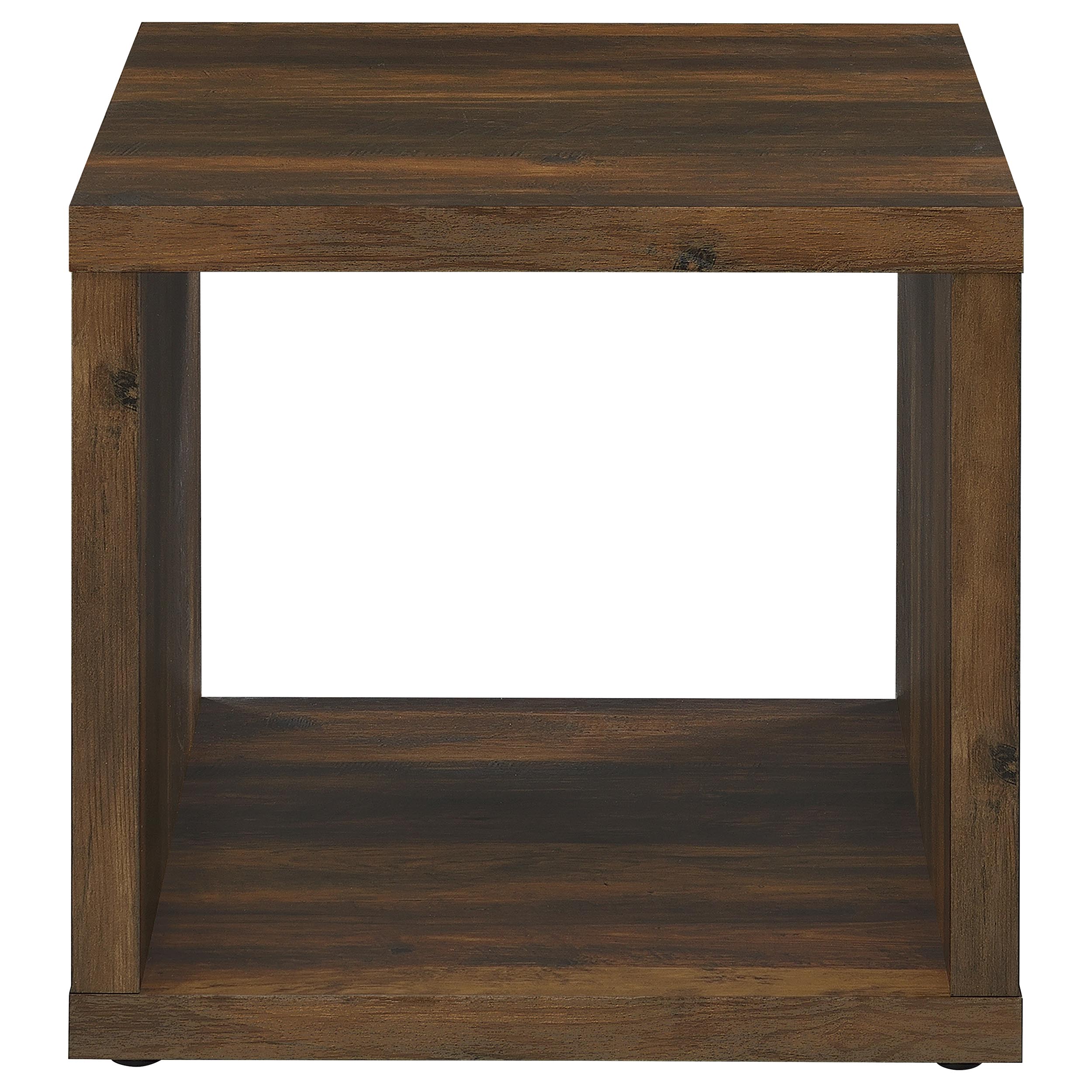 Frisco Square Engineered Wood Side End Table Dark Pine-