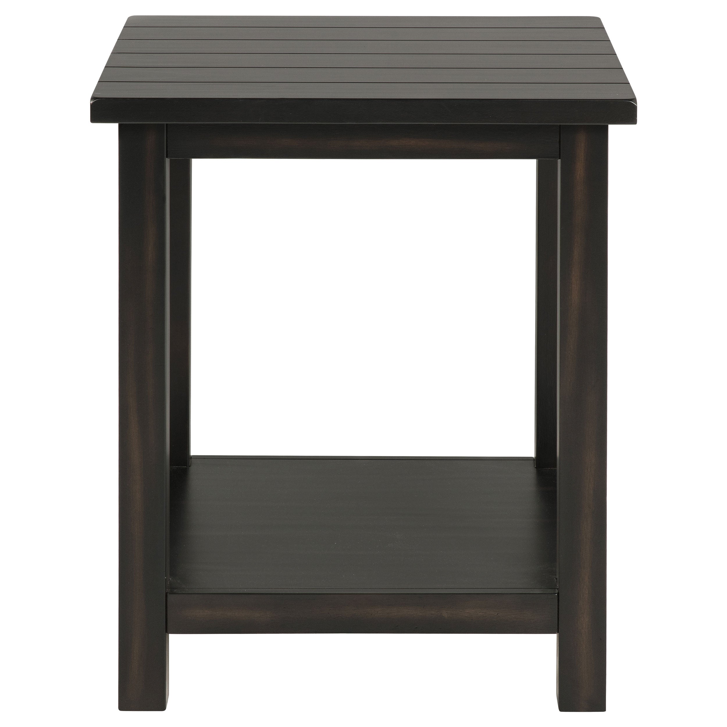 Payne Wood End Table with Shelf Distressed Java-